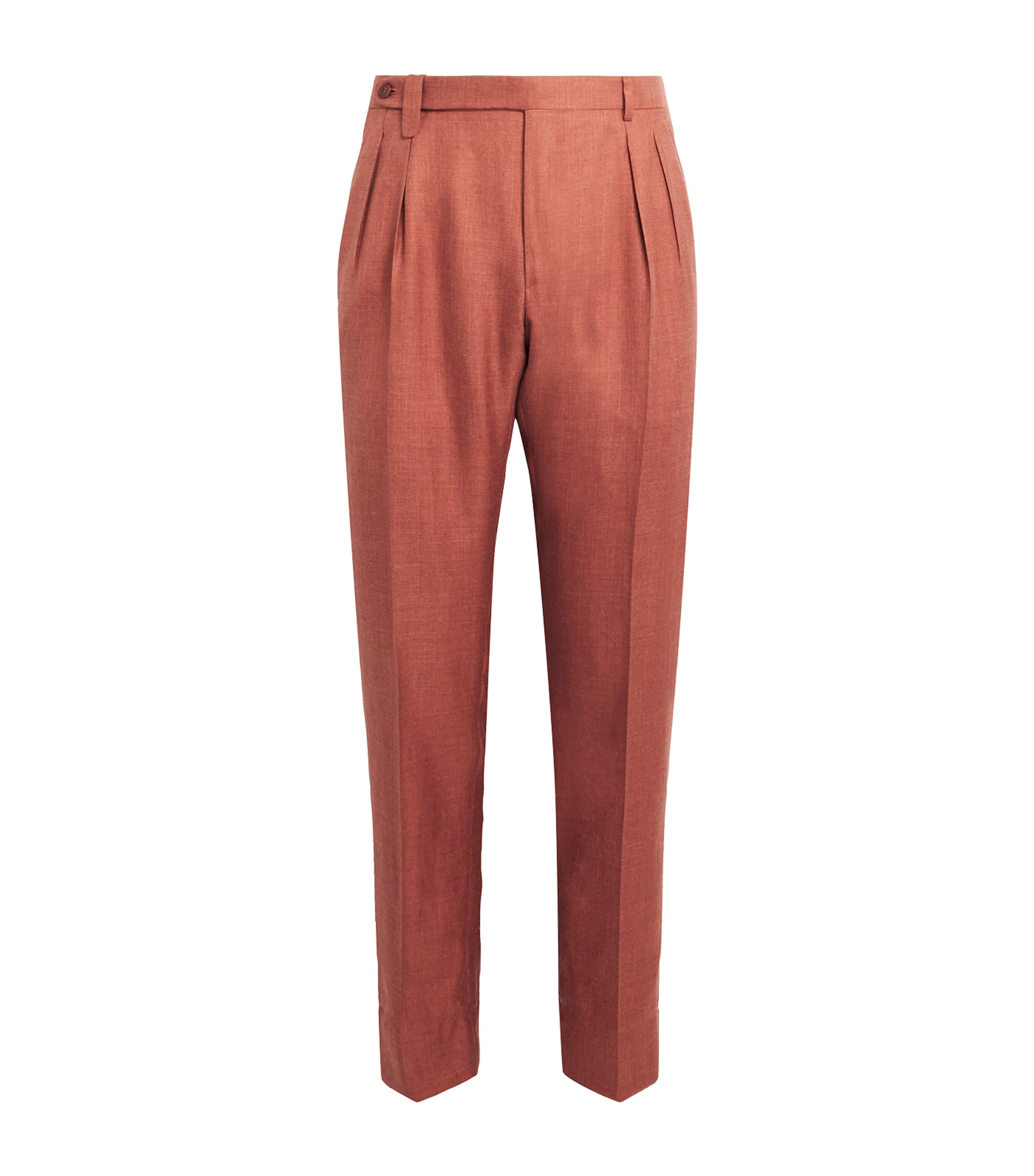 Silk-Cashmere Slim Tailored Trousers