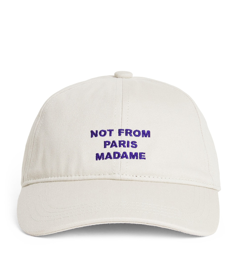 Drôle de Monsieur Cotton Slogan Baseball Cap Grey