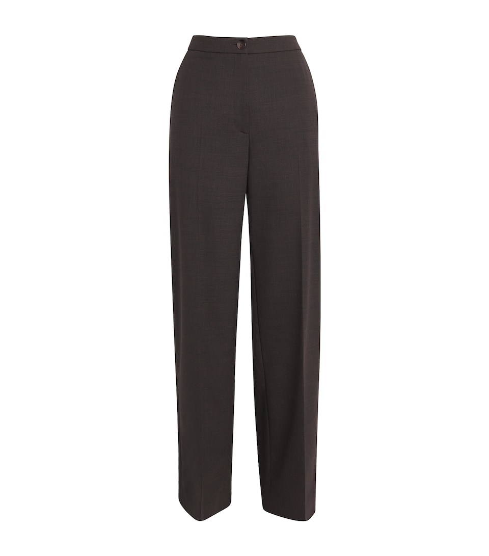Wool-Blend Straight Trousers
