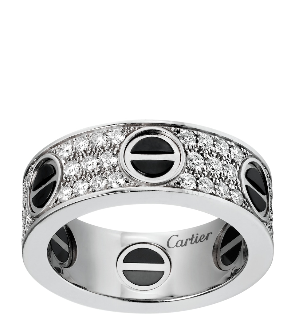 Cartier White Gold, Diamond and Ceramic LOVE Ring