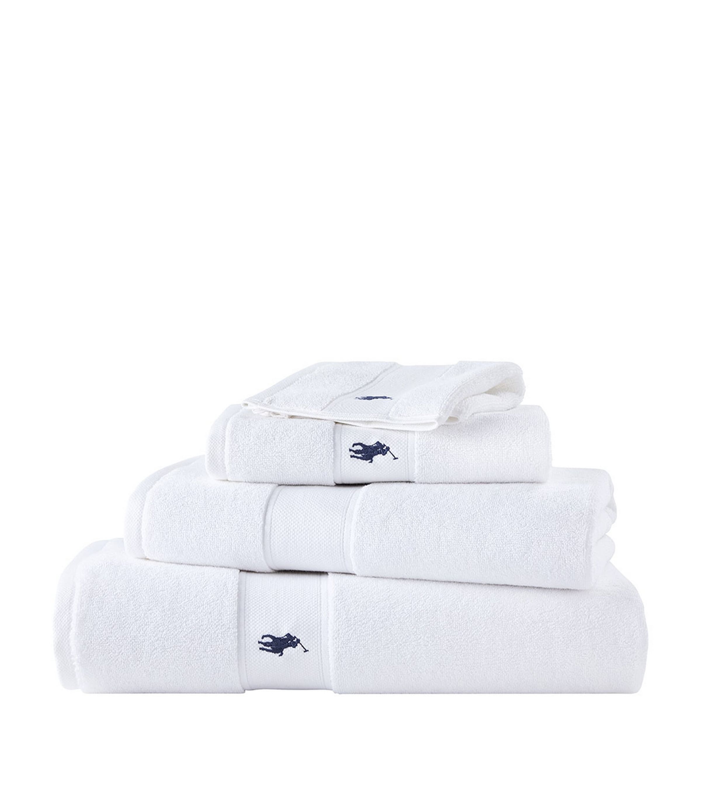 Ralph Lauren Home Polo Player Guest Towel (40cm x 75cm) White