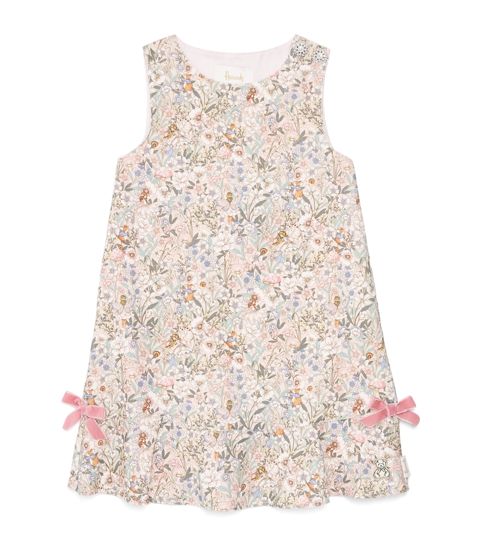 Harrods Cotton Woodland Print Pinafore Dress (2-8 Years) Pink