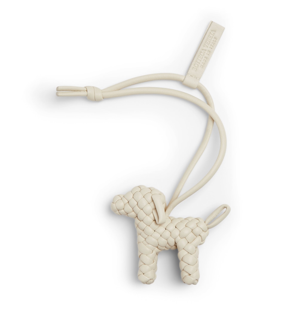 Lambskin Woven Dog Charm