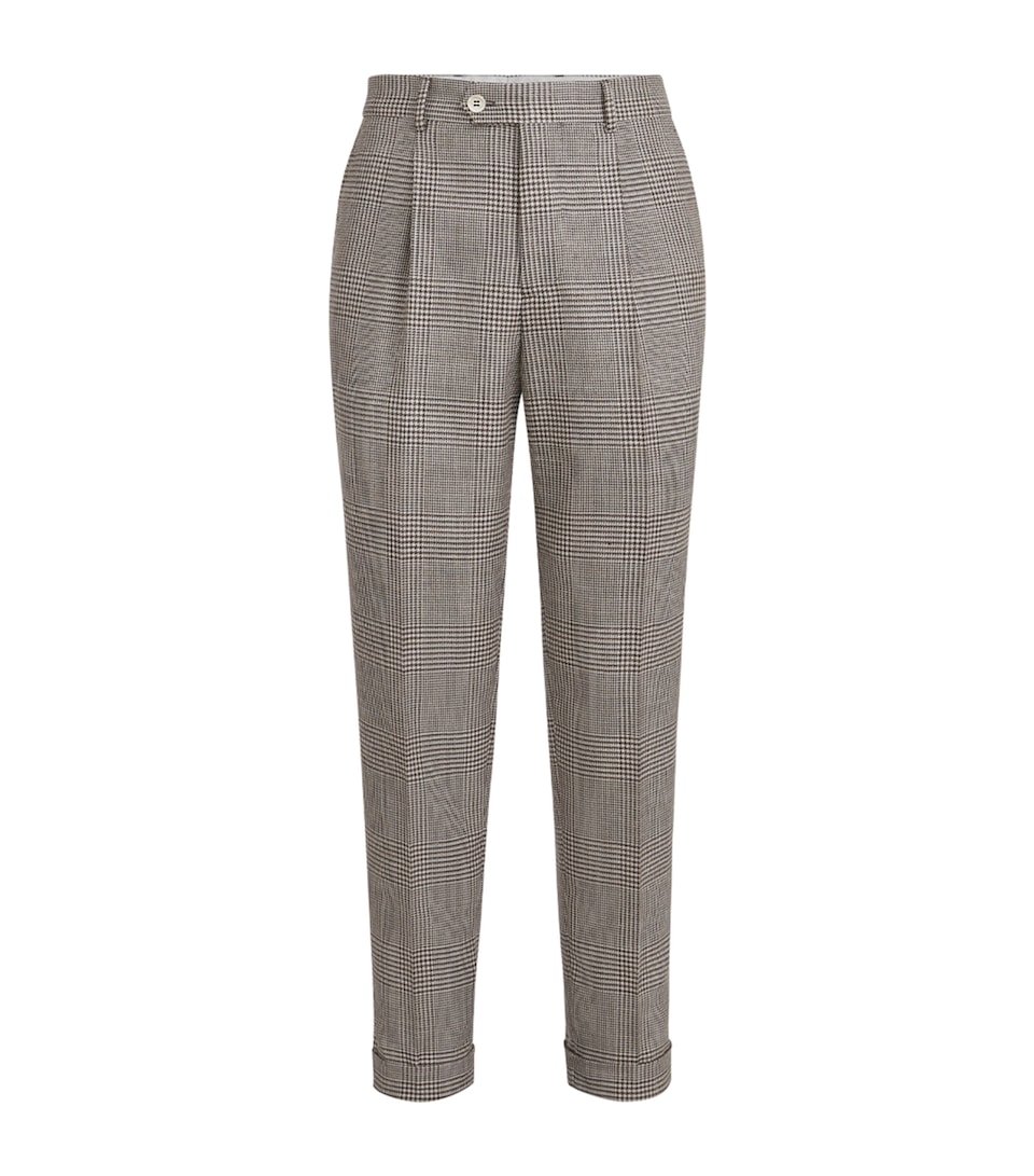 Prince of Wales Check Tailored Trousers