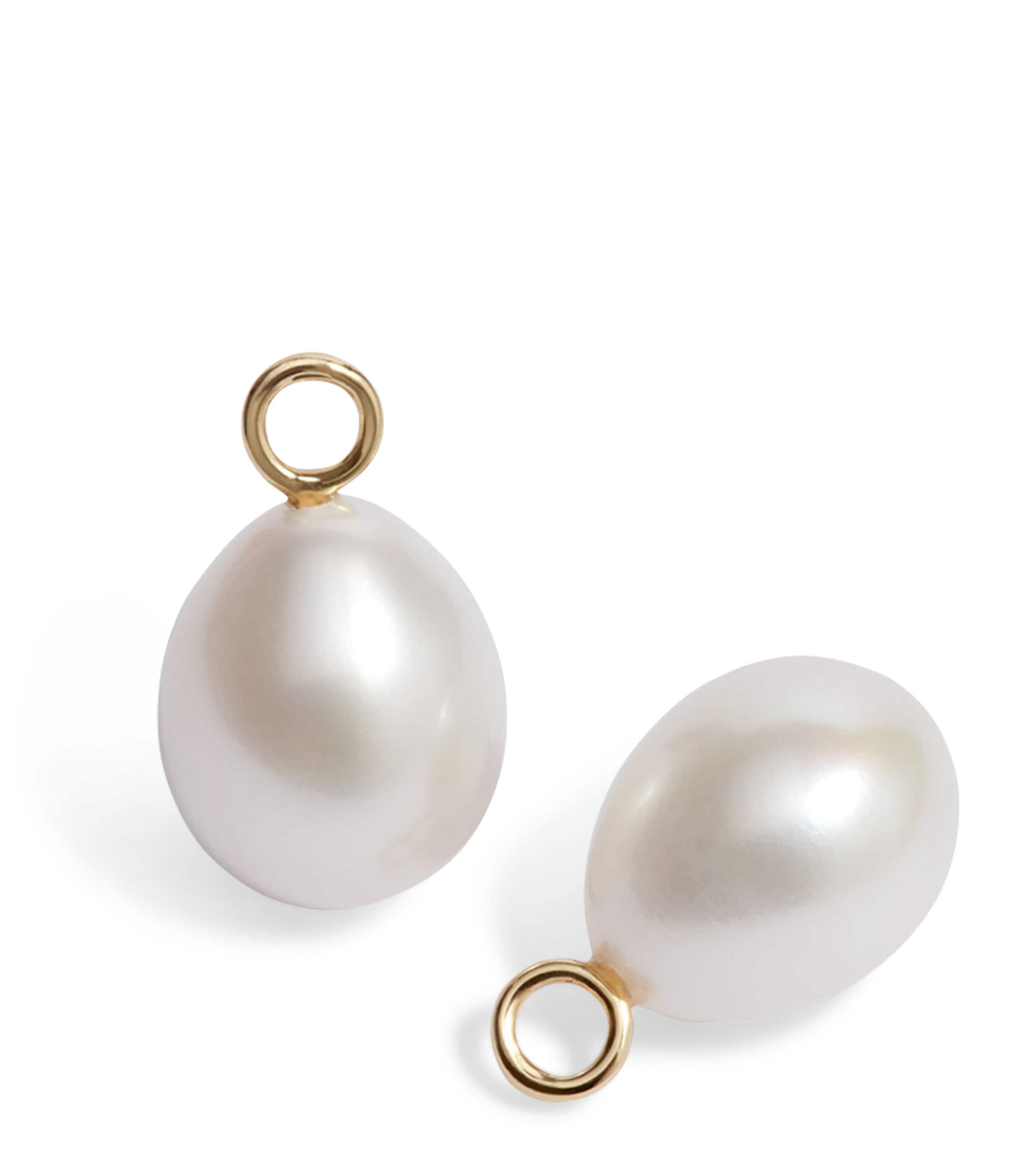 Yellow Gold and Baroque Pearl Earring Drops