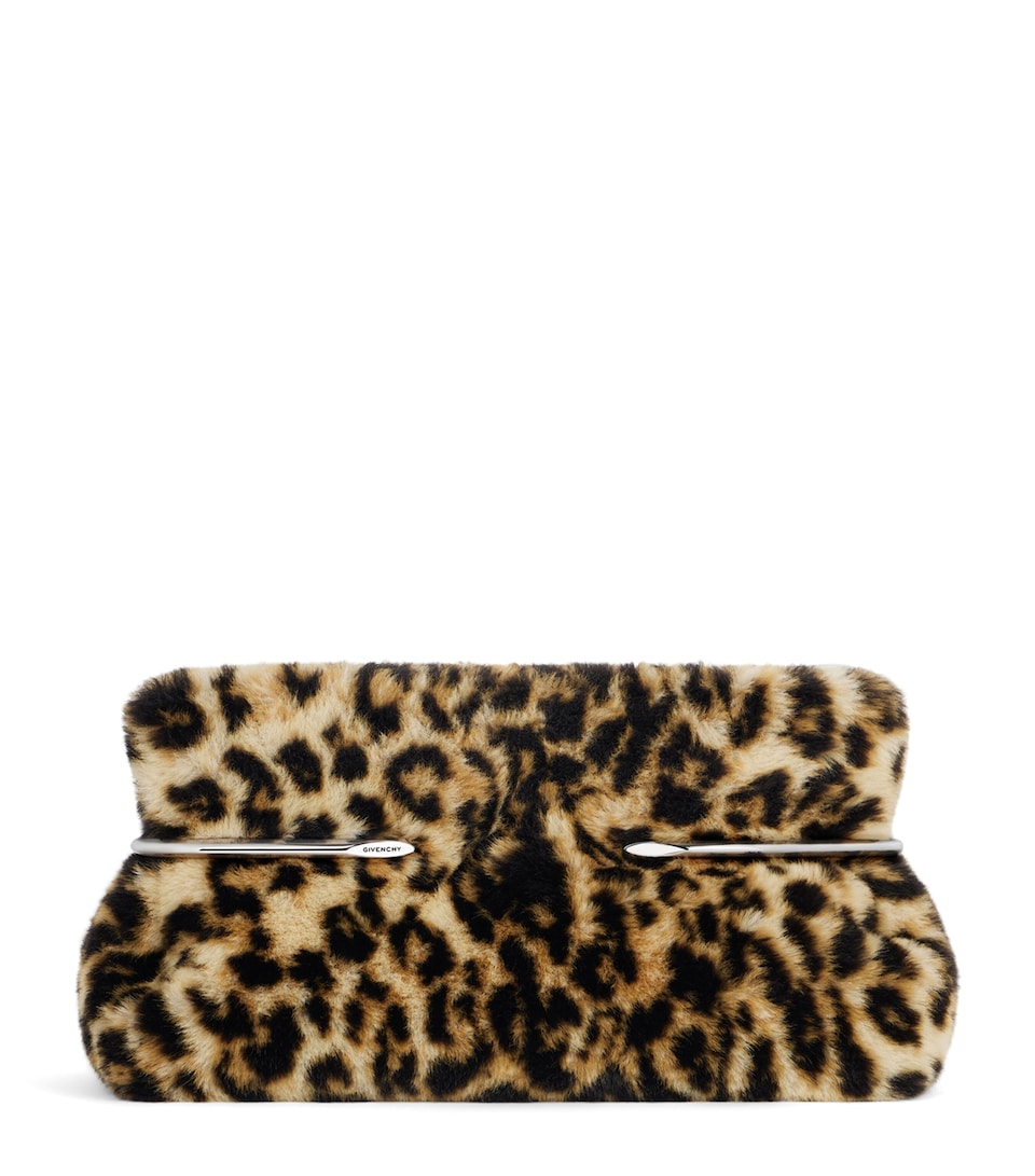 Givenchy Plush Leopard Pinch Clutch
