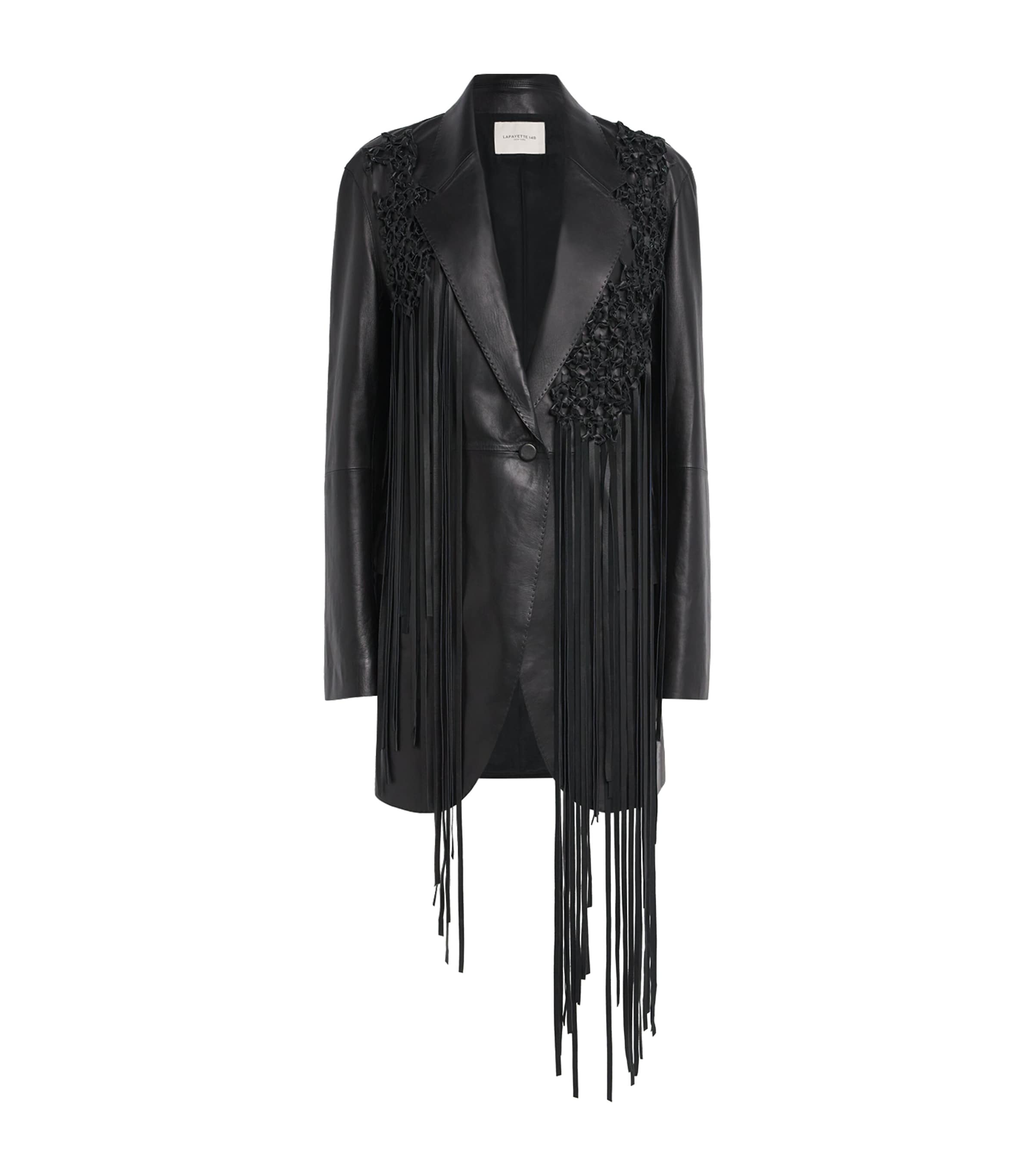 Lambskin Fringe Blazer