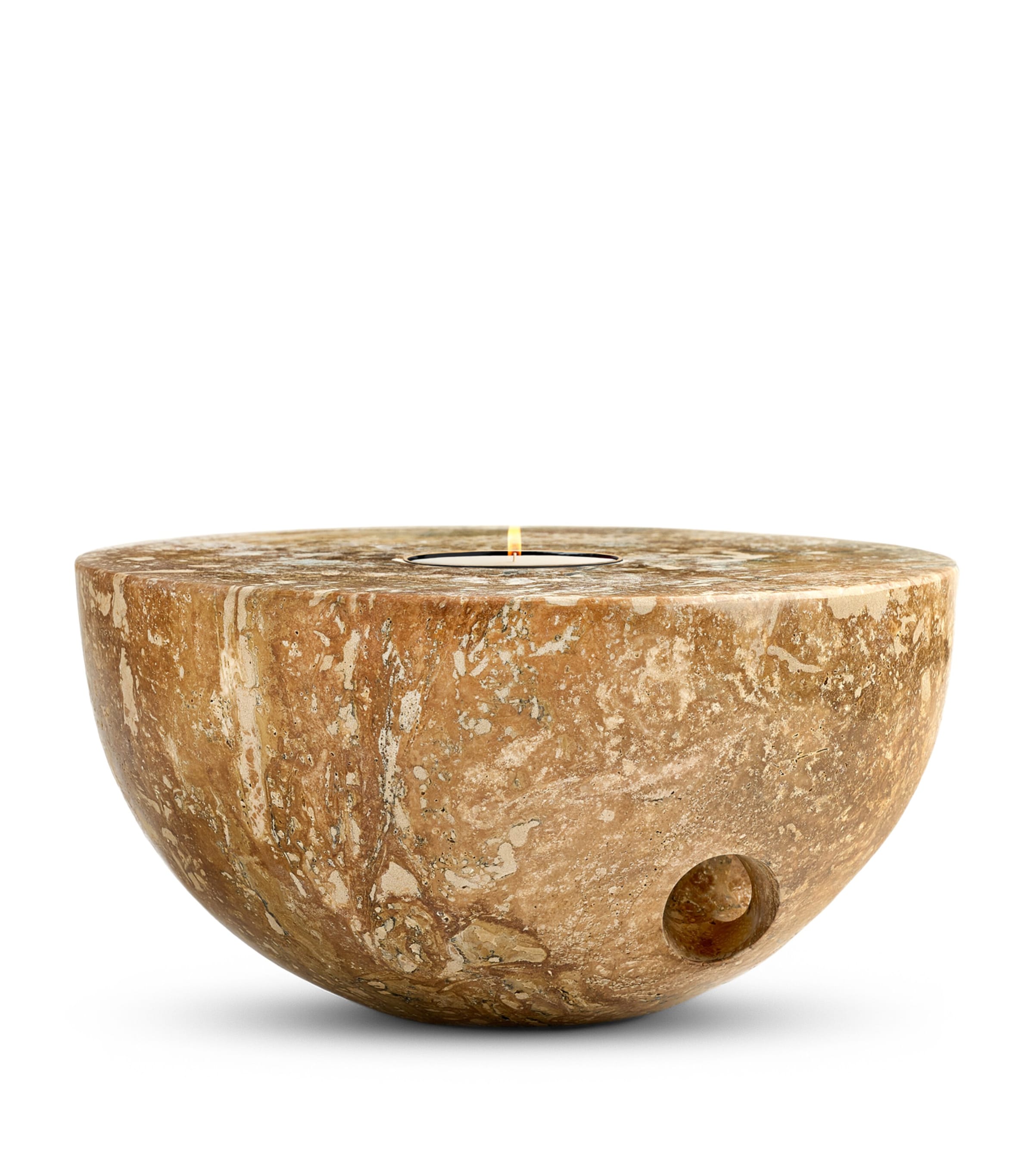 Marchanta Marchanta 01 Dark Travertine Candle Holder (36cm) Sand