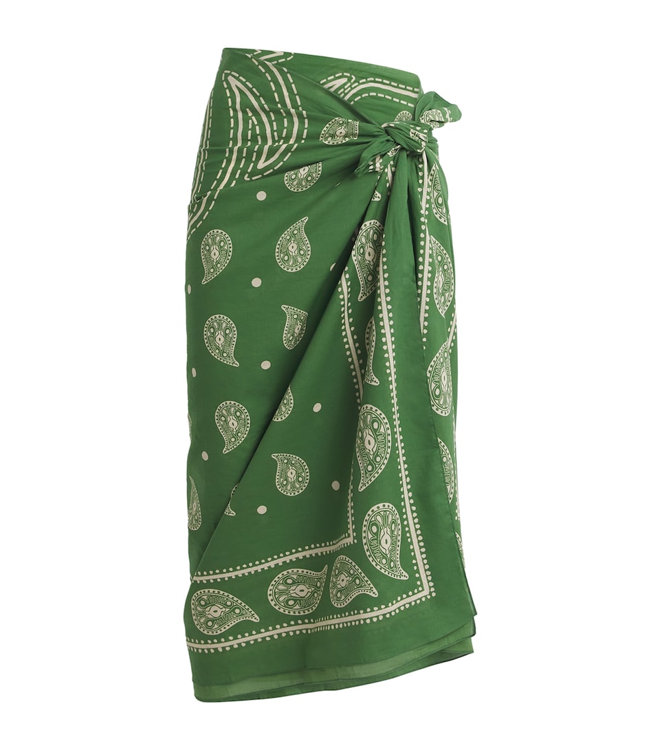 Johanna Ortiz Womens Vibrant Horizons Pareo Light Green/ecru