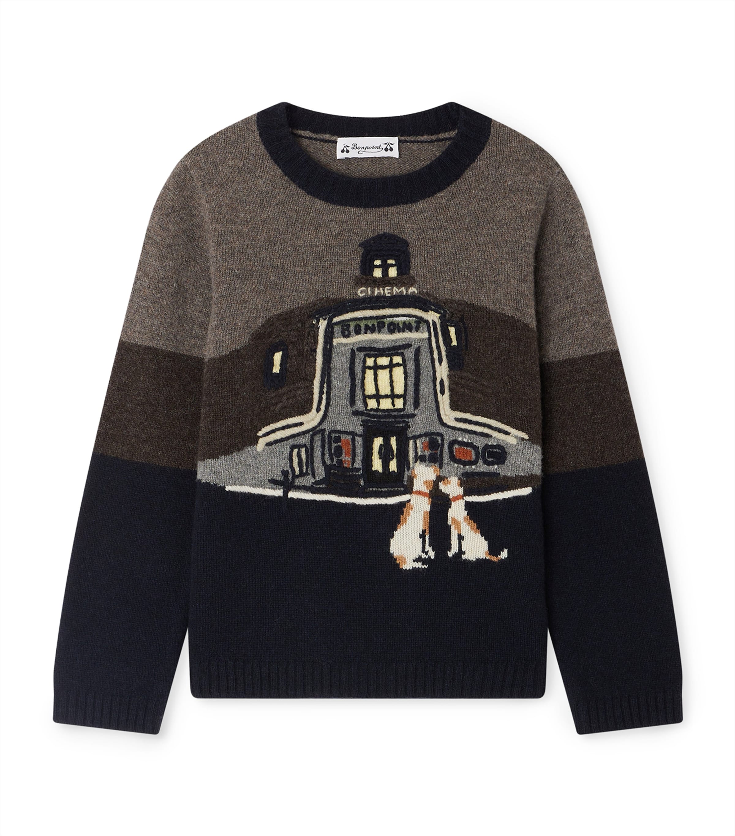 Wool Jacquard Jean Sweater (4-8 Years)