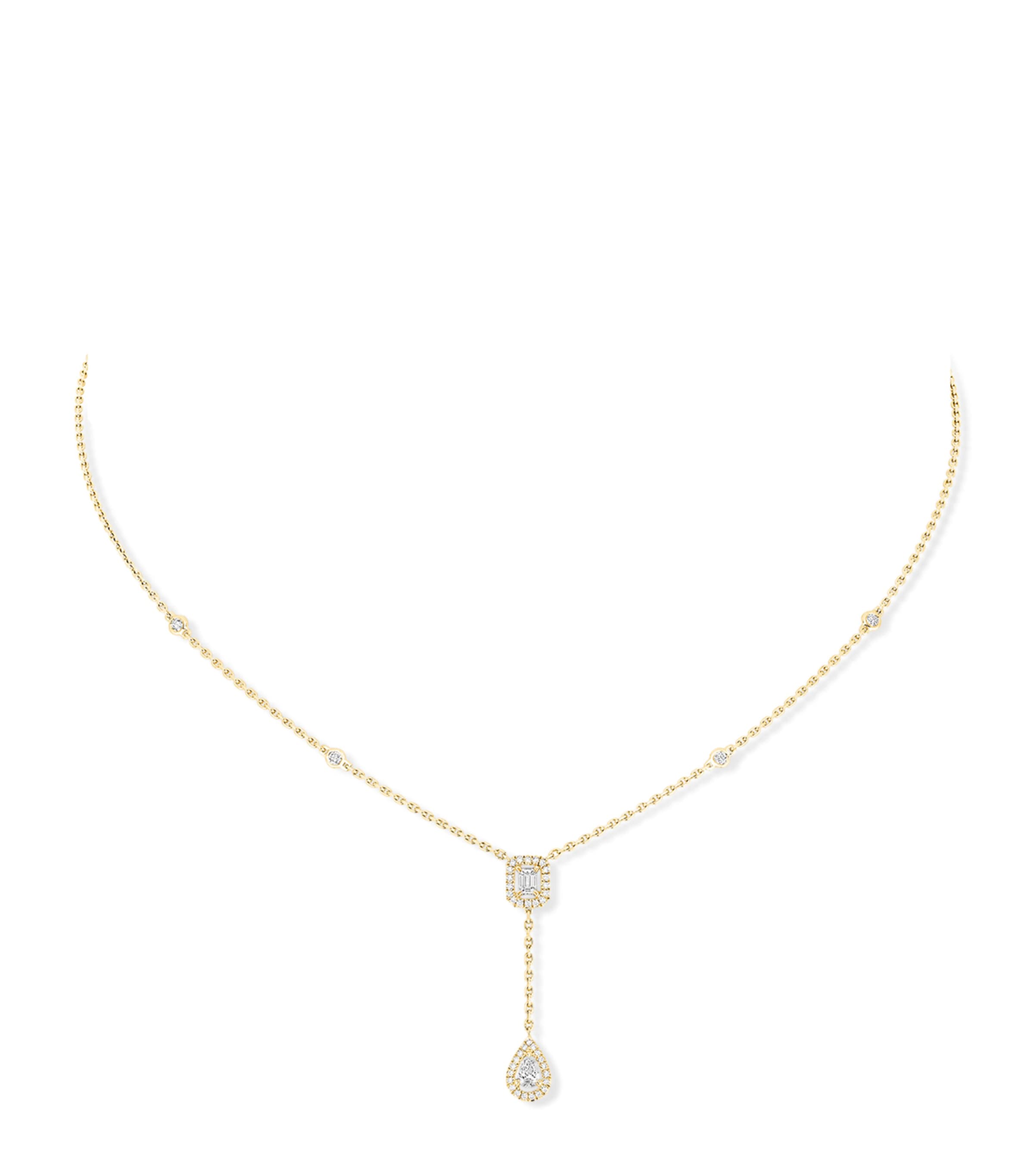 My Twin Yellow Gold and Diamond Necklace (0.36ct)