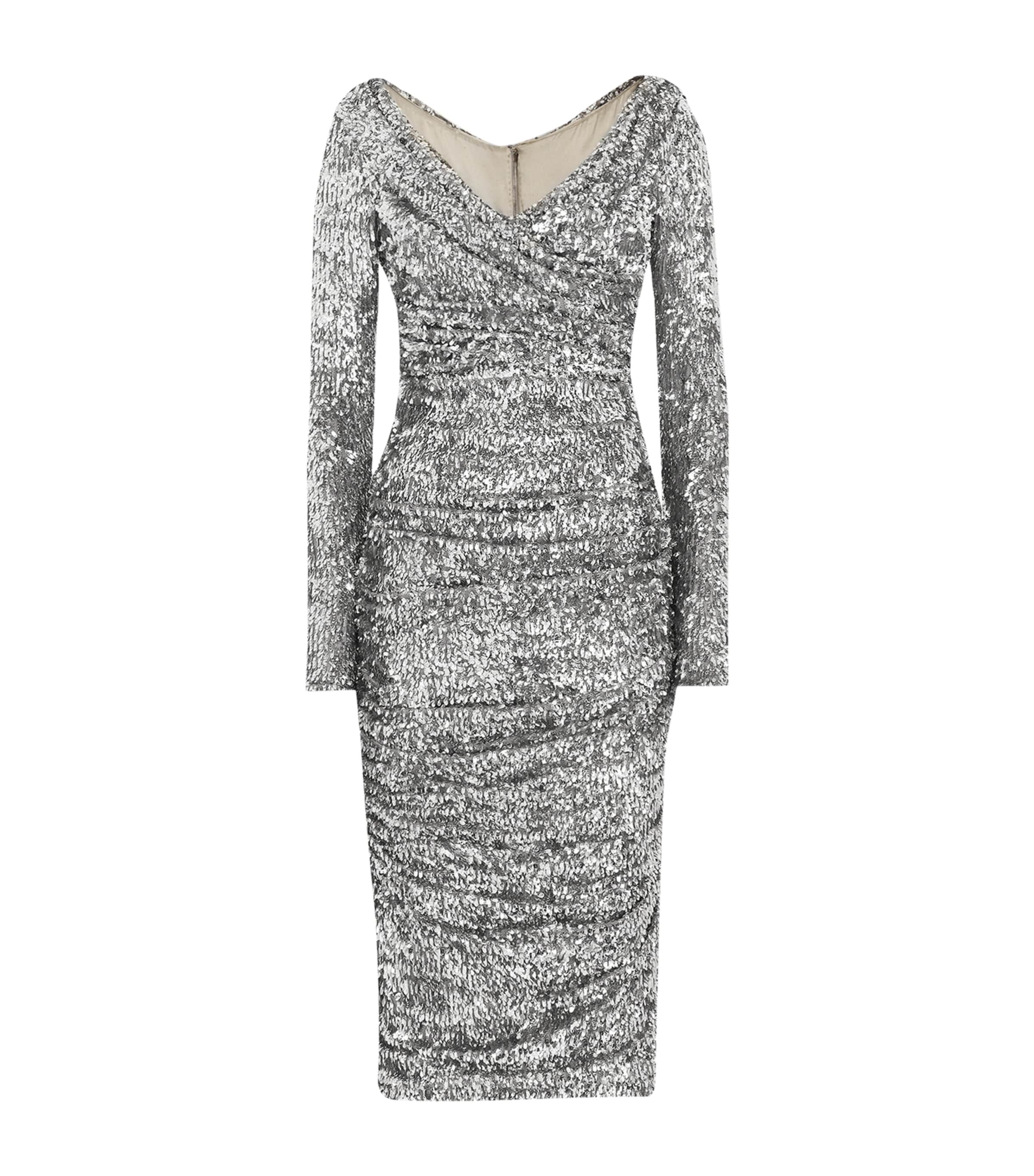 Cotton-Blend Embellished Midi Dress