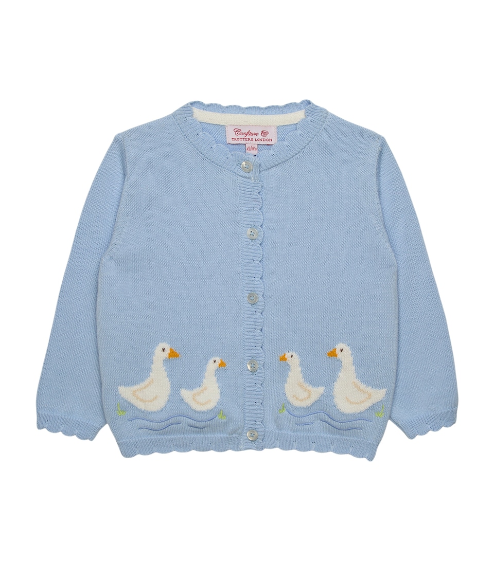 Trotters Cotton Duck Cardigan (3-24 Months) Cornflower Blue