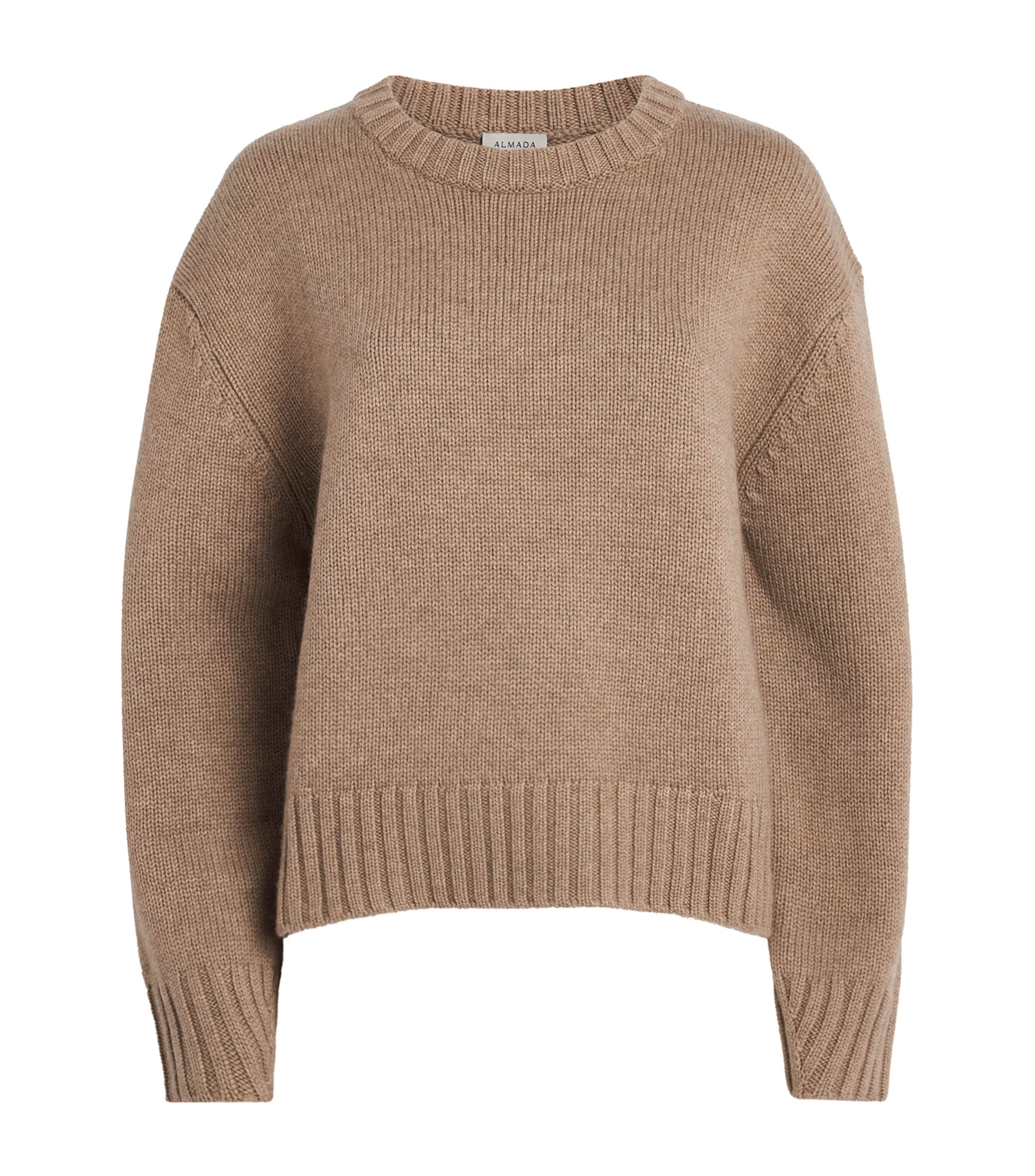 Almada Label Womens Wool-Cashmere Crew-Neck Sweater Hazel