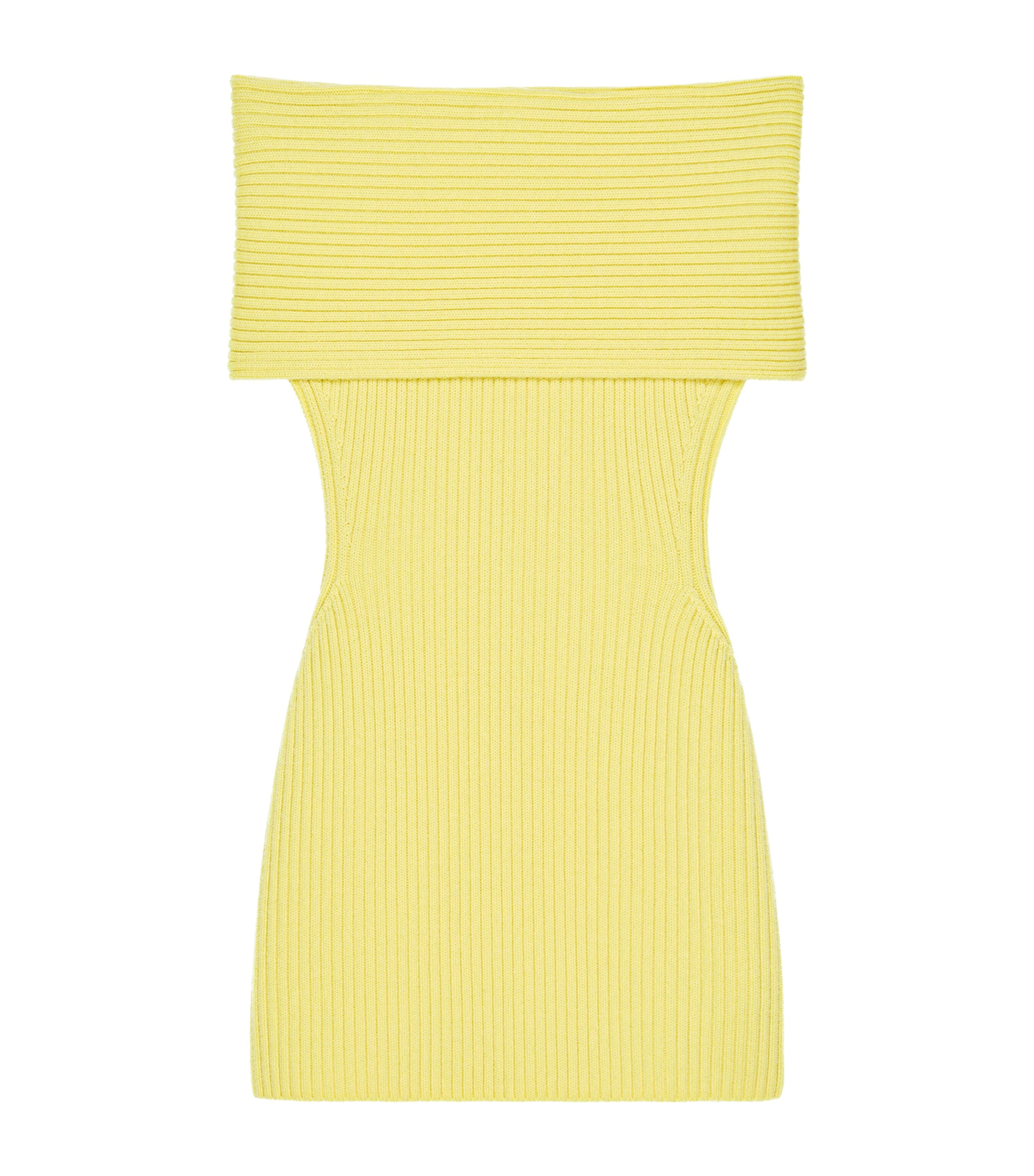 Givenchy Womens Wool-Blend Knit Mini Dress Acid Yellow