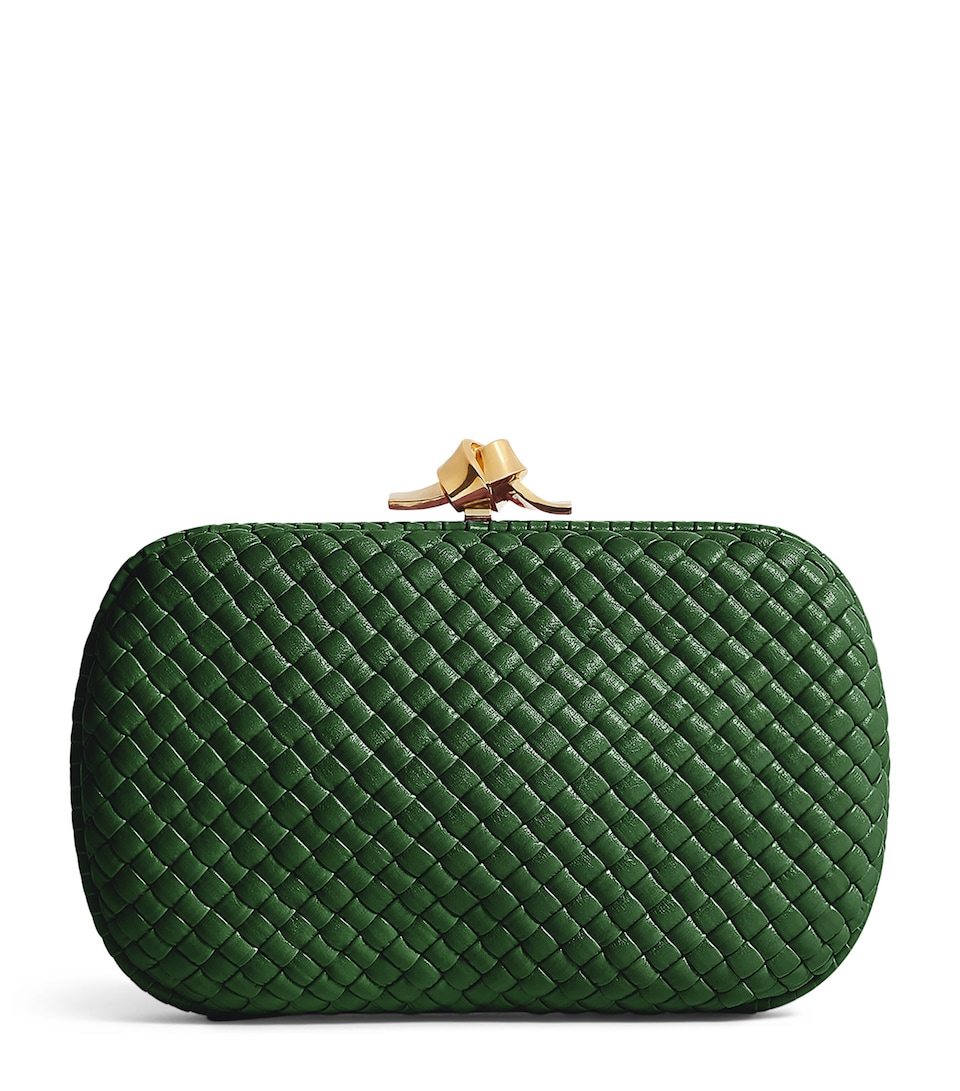 Bottega Veneta Leather Knot Minaudiere Clutch Bag