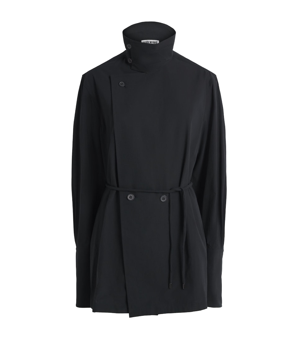 Issey Miyake Womens Cotton Monsieur Shirt Black