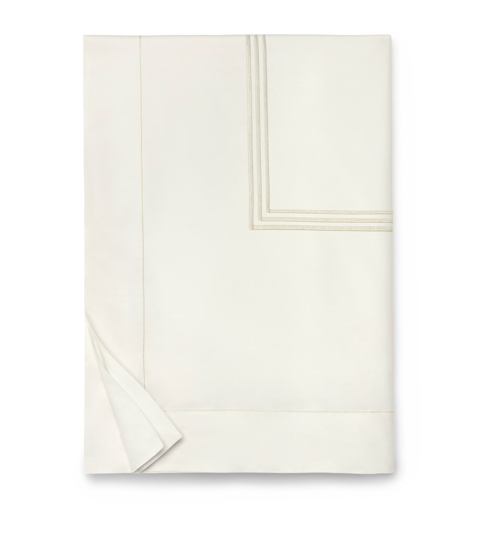 Pratesi Tre Righe Super King Duvet Cover (260cm x 220cm) Ivory/beige