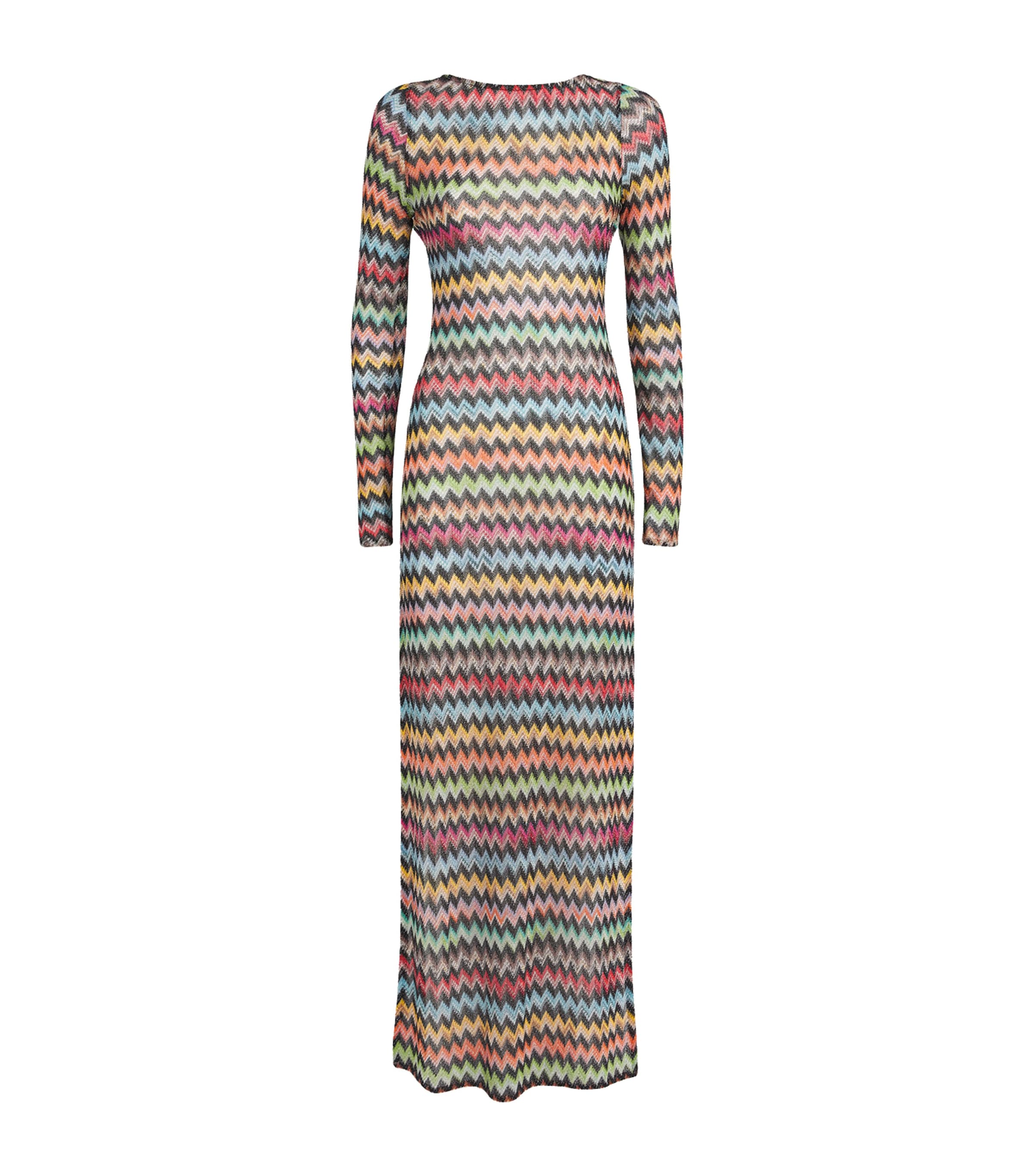 Missoni Womens Backless Zigzag Maxi Dress
