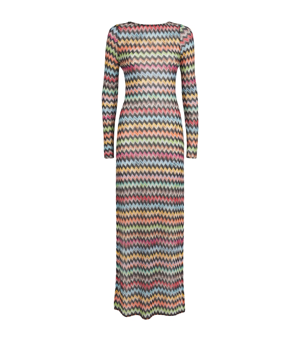 Missoni Womens Backless Zigzag Maxi Dress