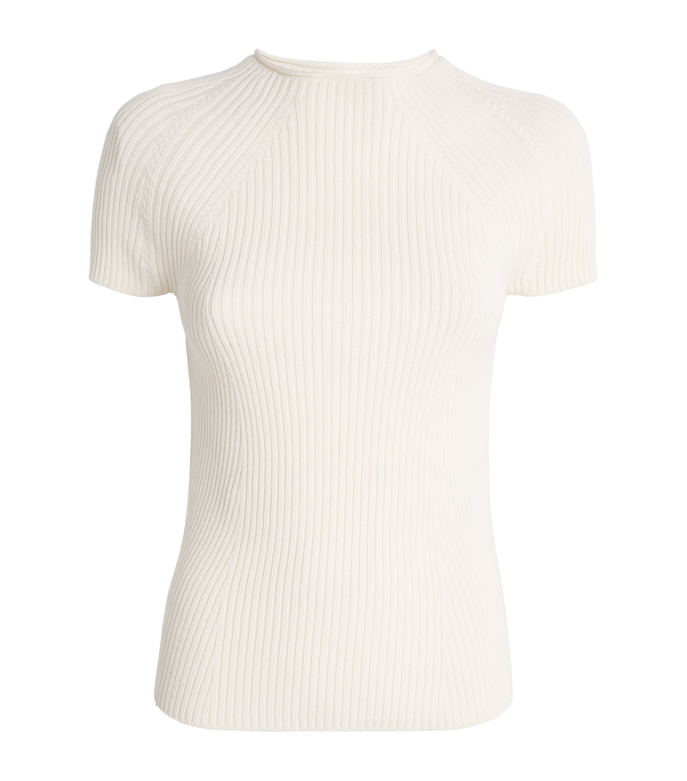 Ribbed Short-Sleeve Sweater