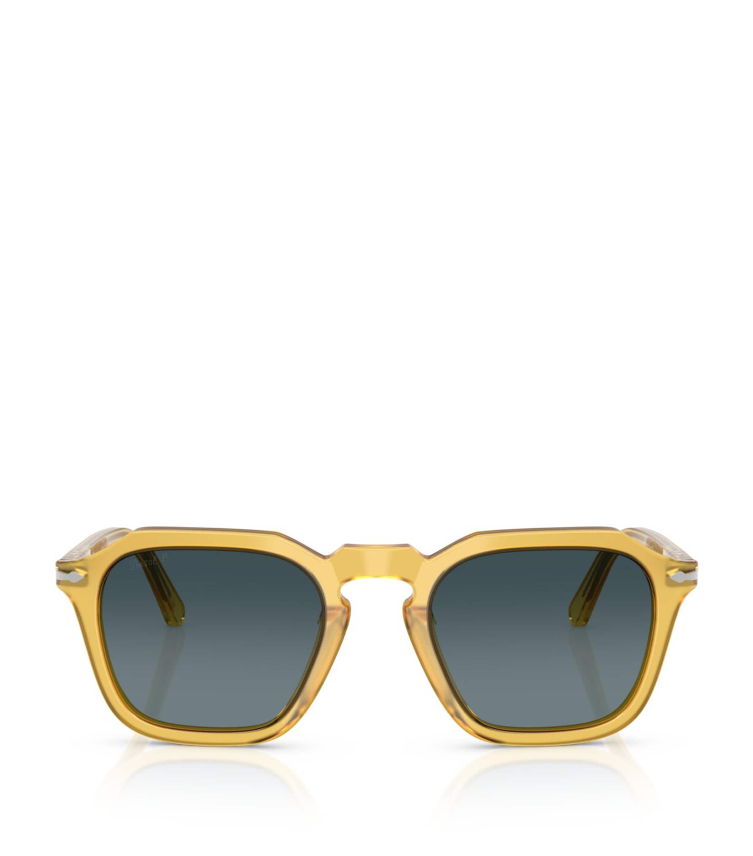 Persol Acetate Square Sunglasses Beige