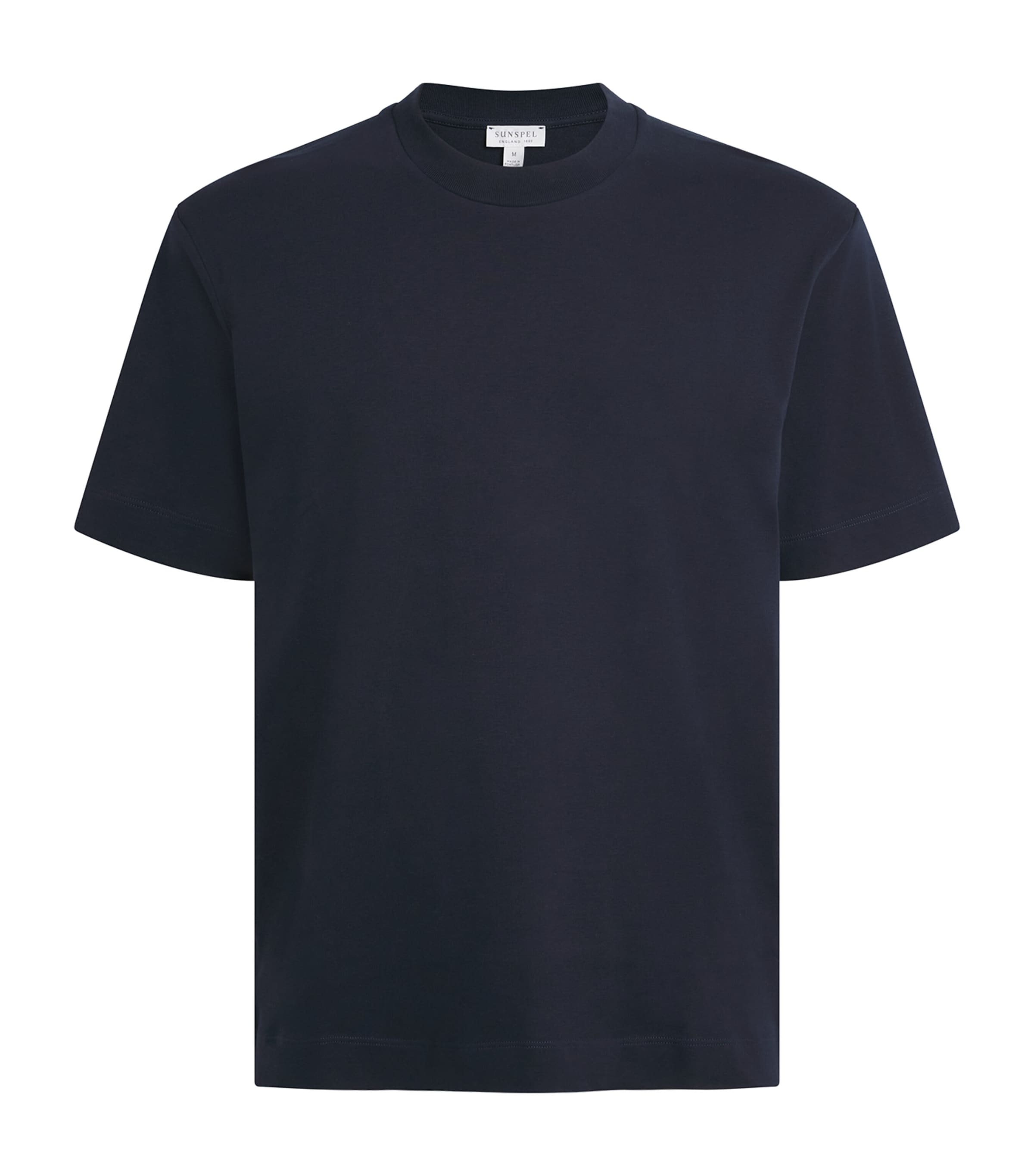 Sunspel Mens Supima Cotton Heavyweight T-Shirt Midnight Navy