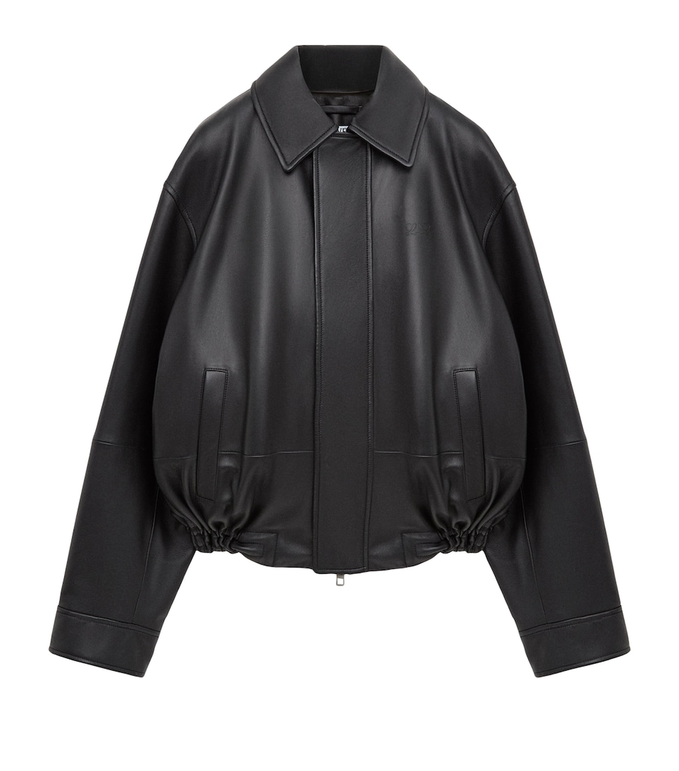 LOEWE Womens Nappa Leather Jacket Black