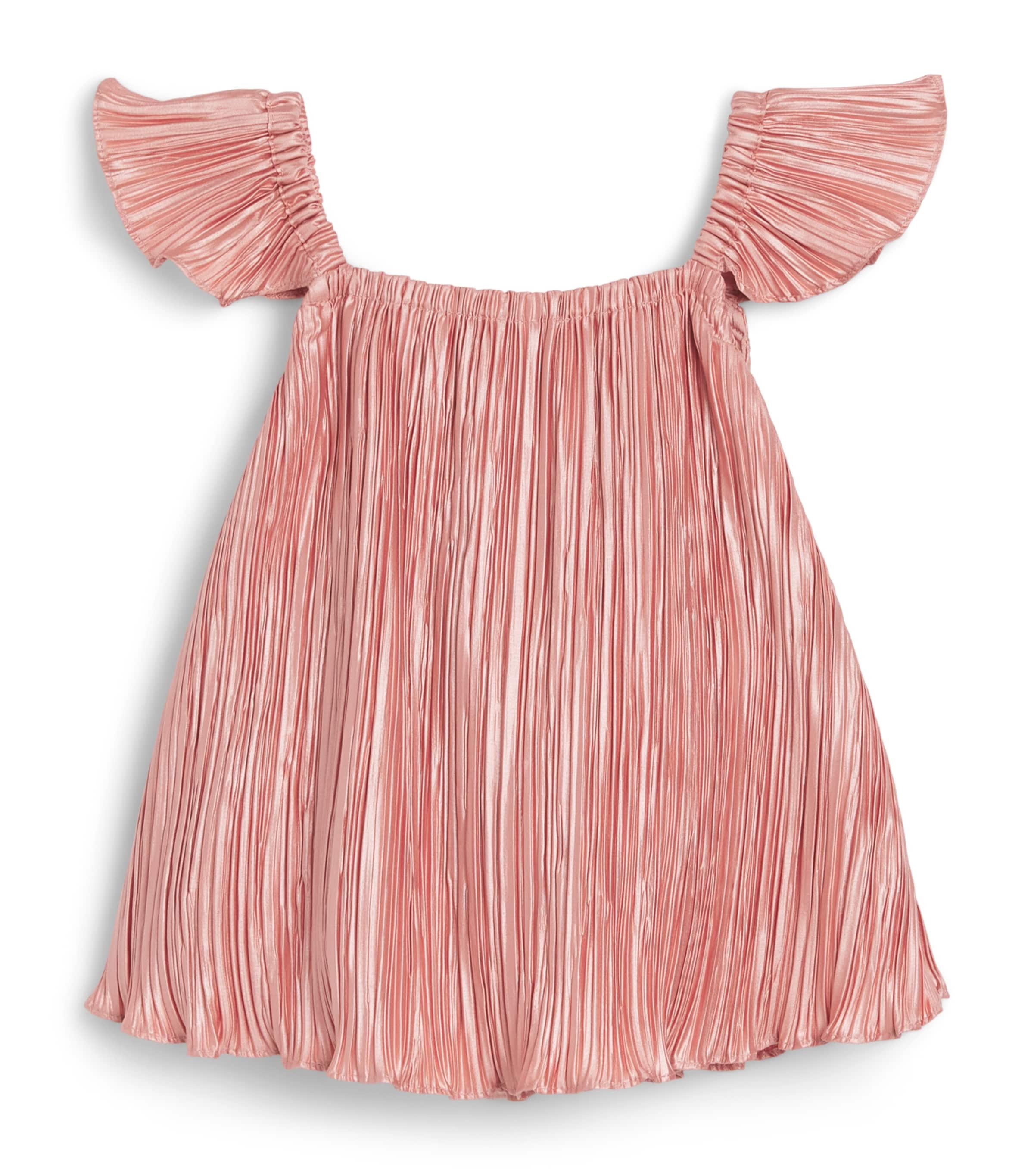 Cult Gaia Kids Plissé Joycie Dress and Headband Set (3-6 Months) Petal Pink