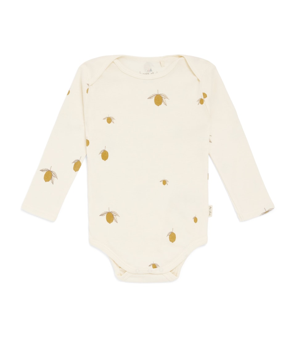 KONGES SLOJD Organic Cotton Lemon Print Bodysuit (9 Months-2 Years)