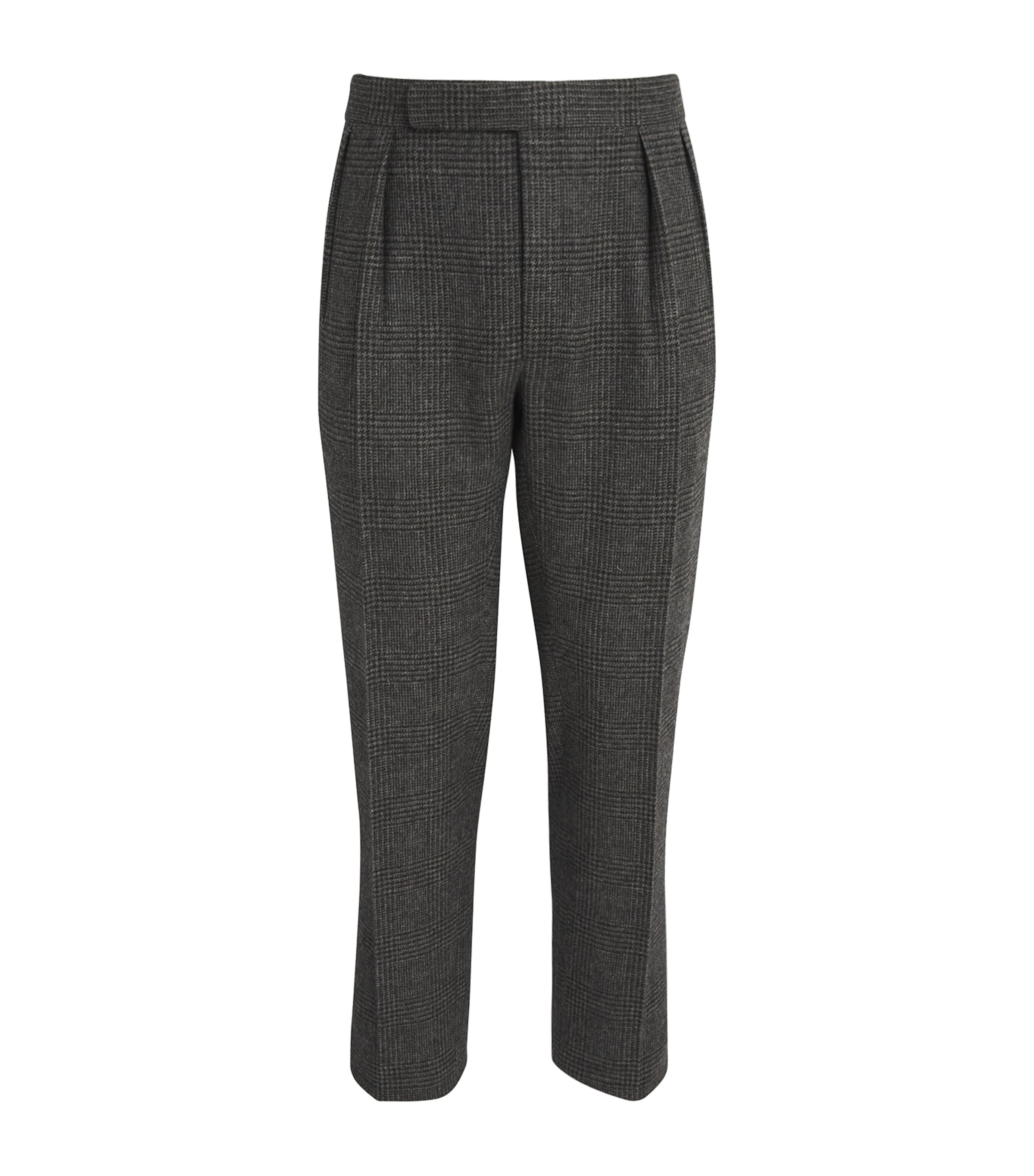 Wool Check Trousers