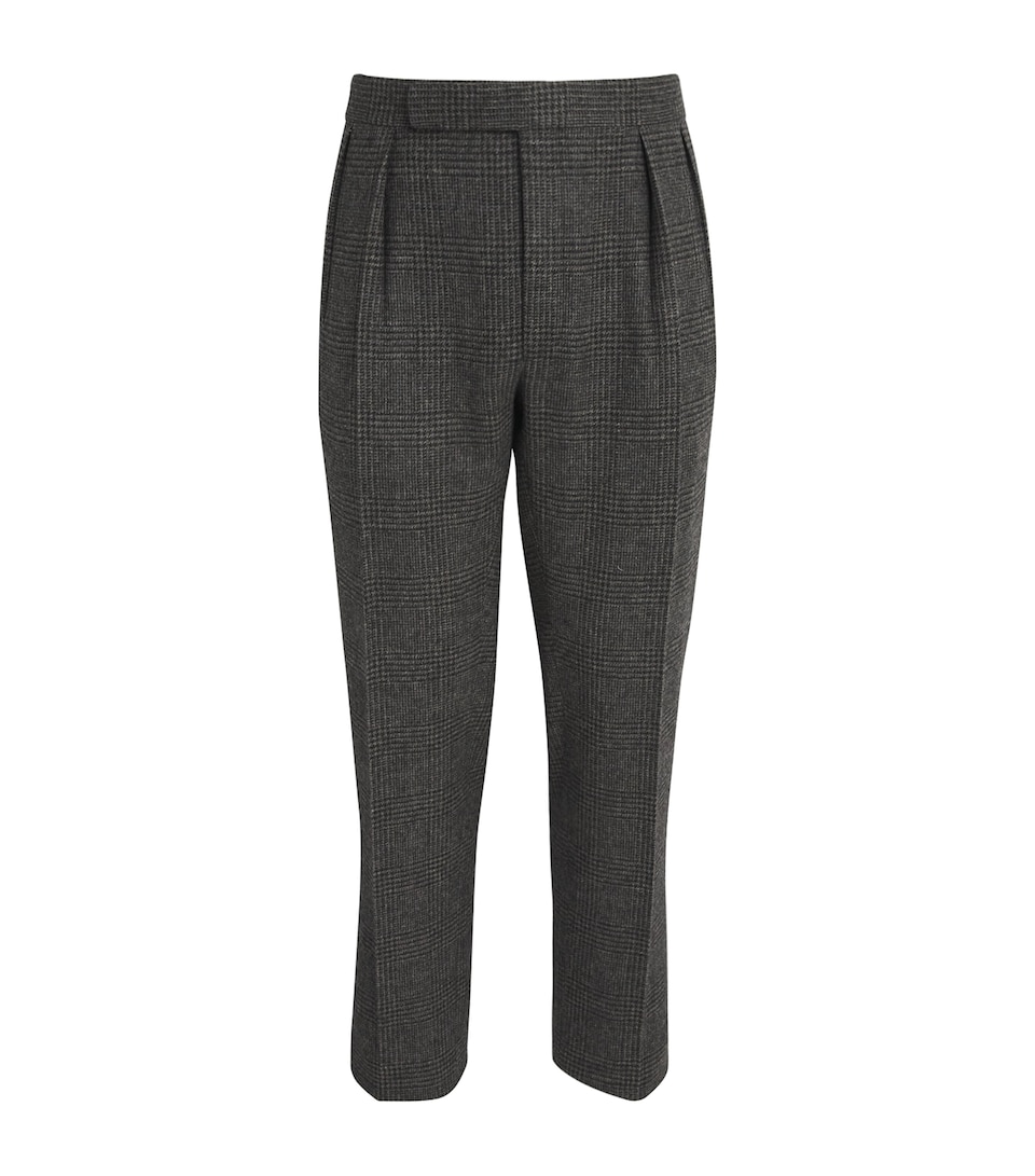 Wool Check Trousers
