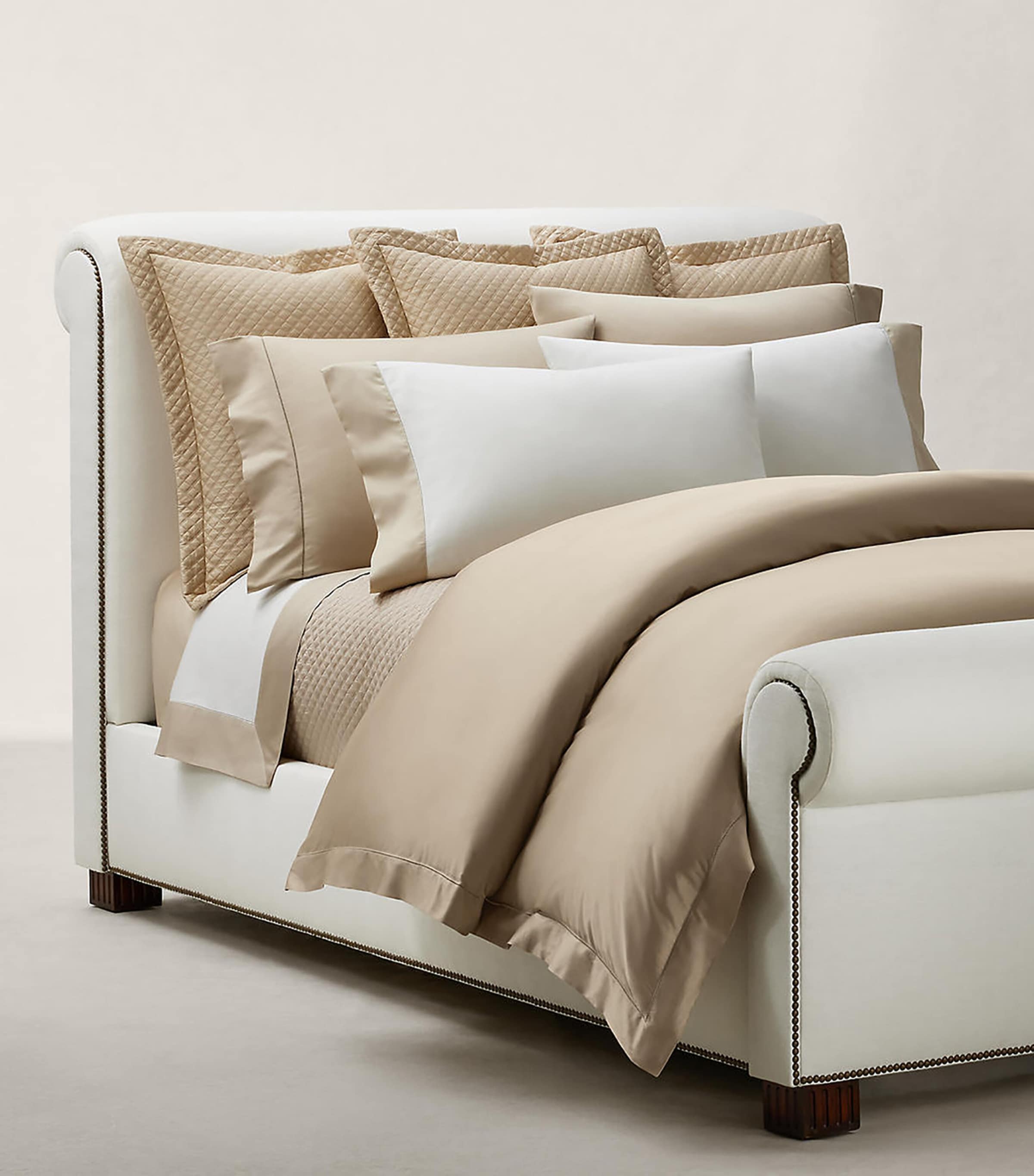 Ralph Lauren Home Organic Cotton Sateen Quilted Pillowcase (65cm x 65cm) Coastal