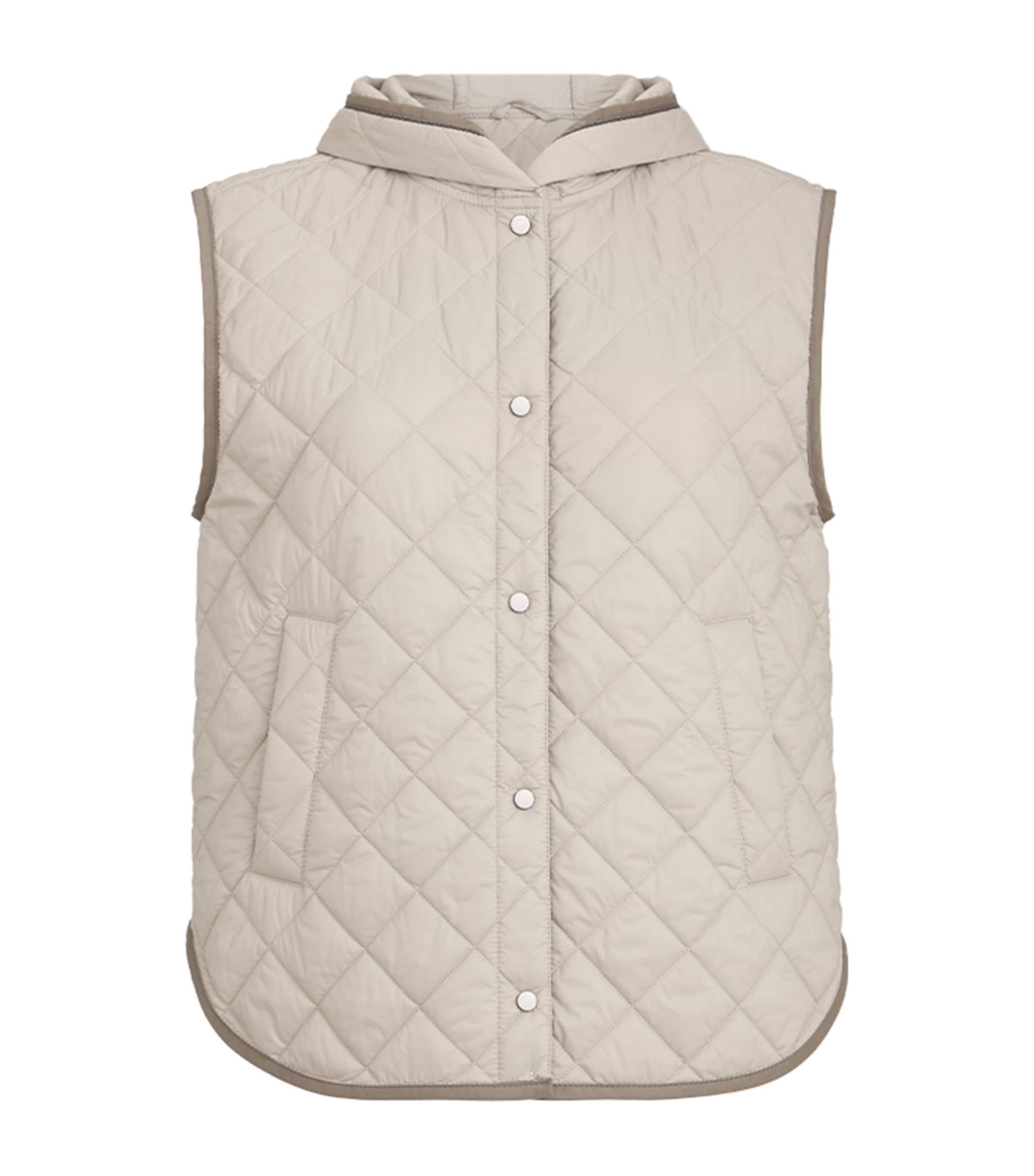 Brunello Cucinelli Womens Hooded Padded Gilet