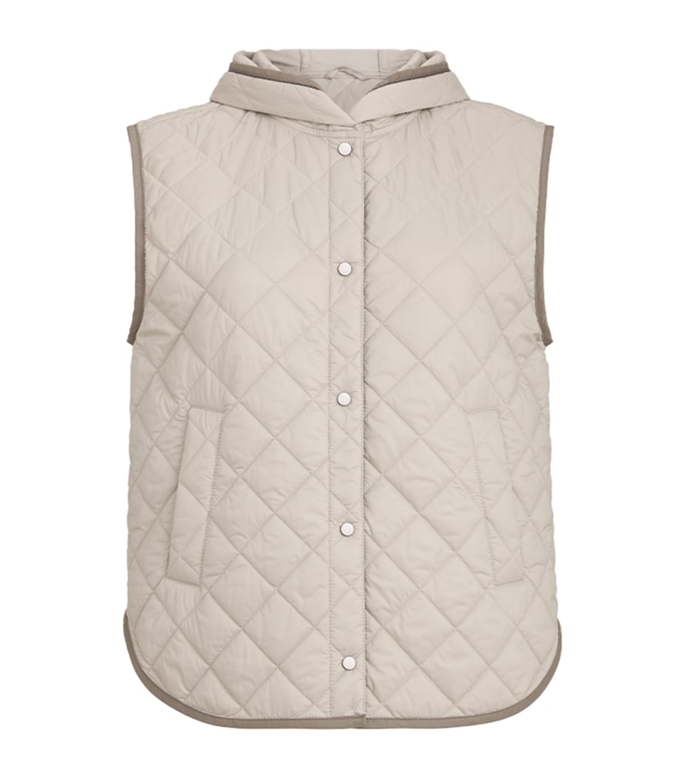 Brunello Cucinelli Womens Hooded Padded Gilet