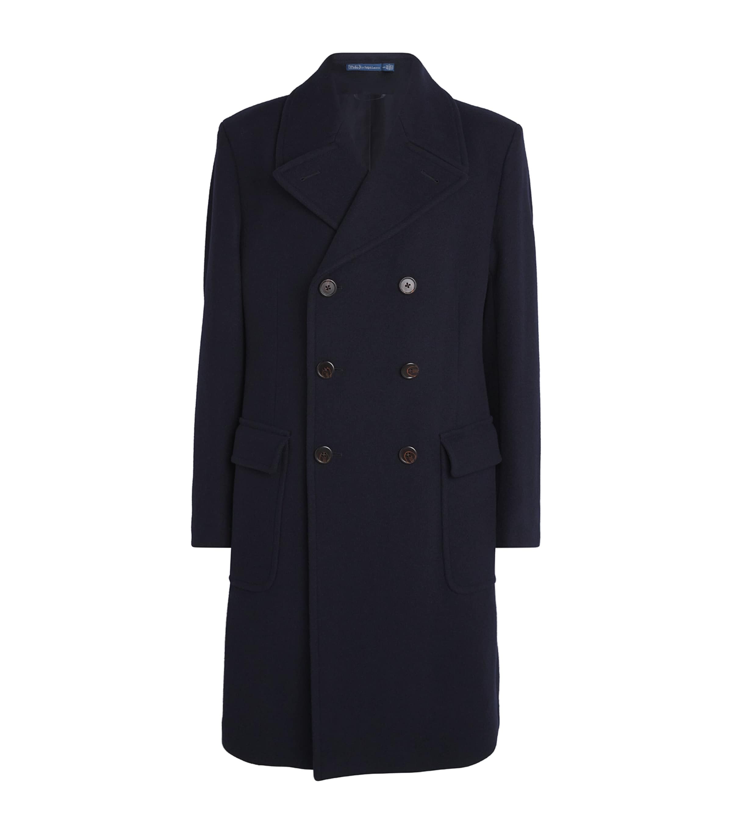 Wool-Blend Polo Soft Tailored Peacoat