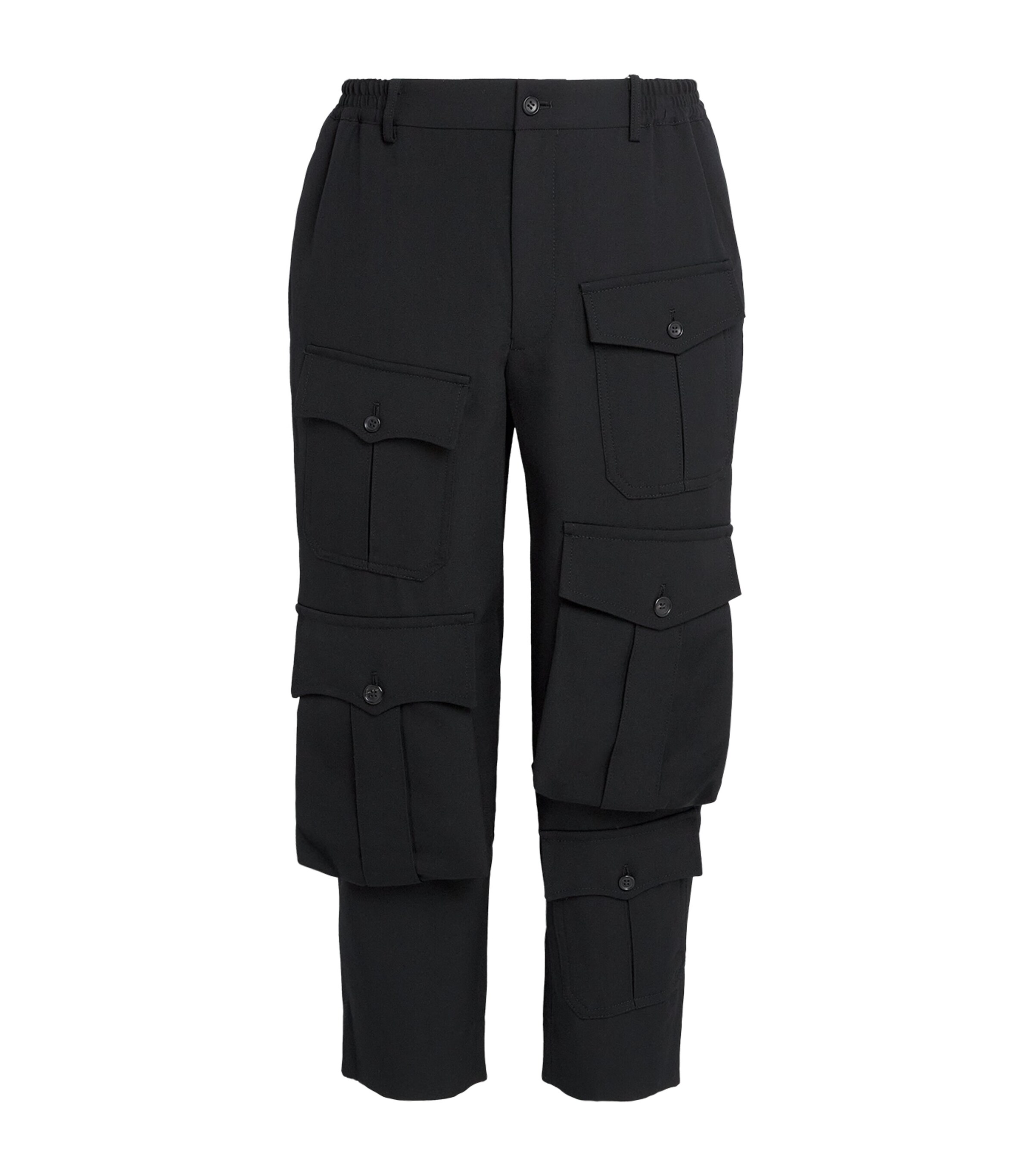 Wool Pocketed Straight Trousers