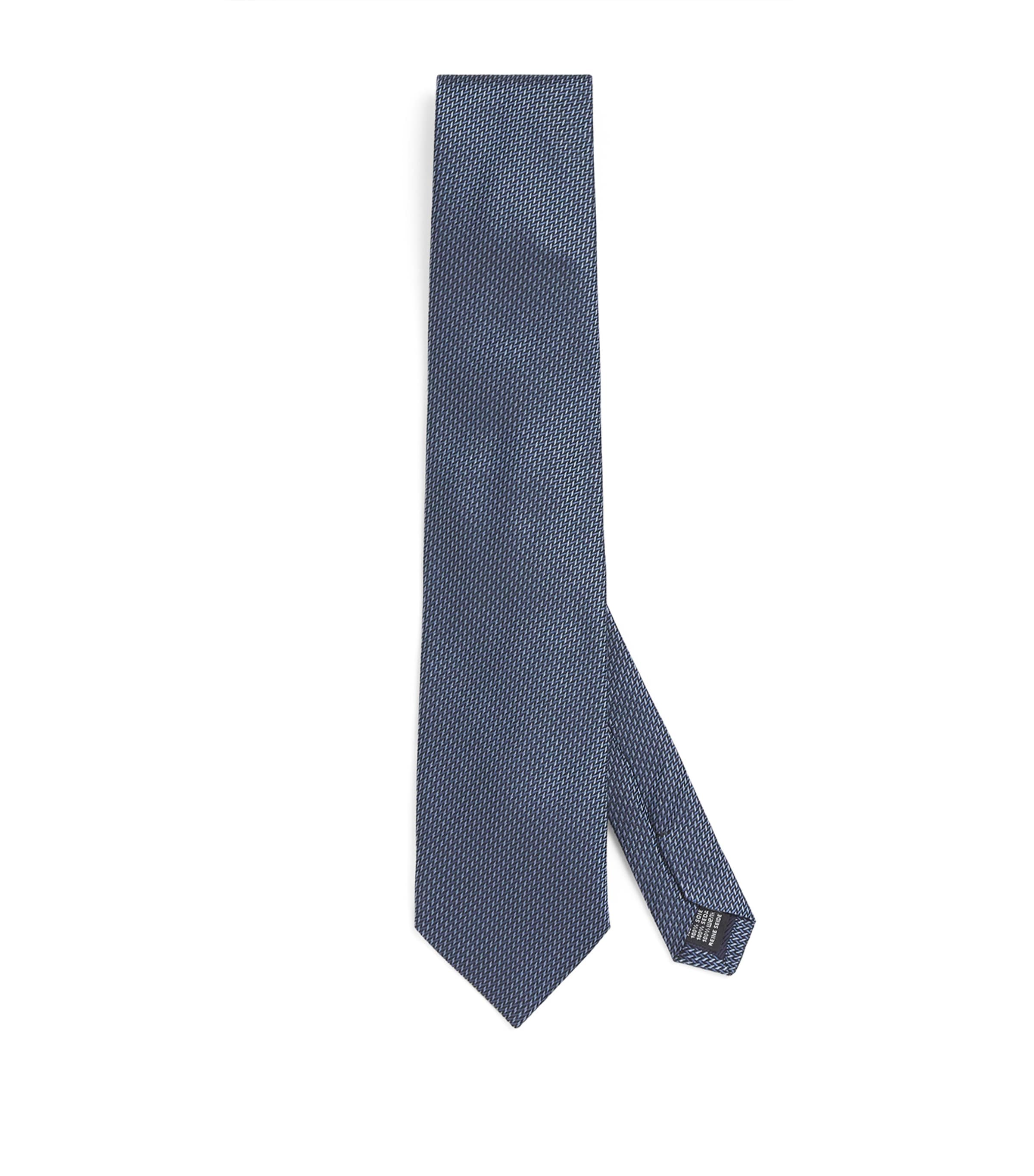 Silk Geometric Jacquard Tie