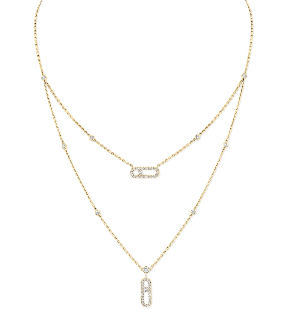 Move Uno Yellow Gold and Diamond Necklace (0.60ct)