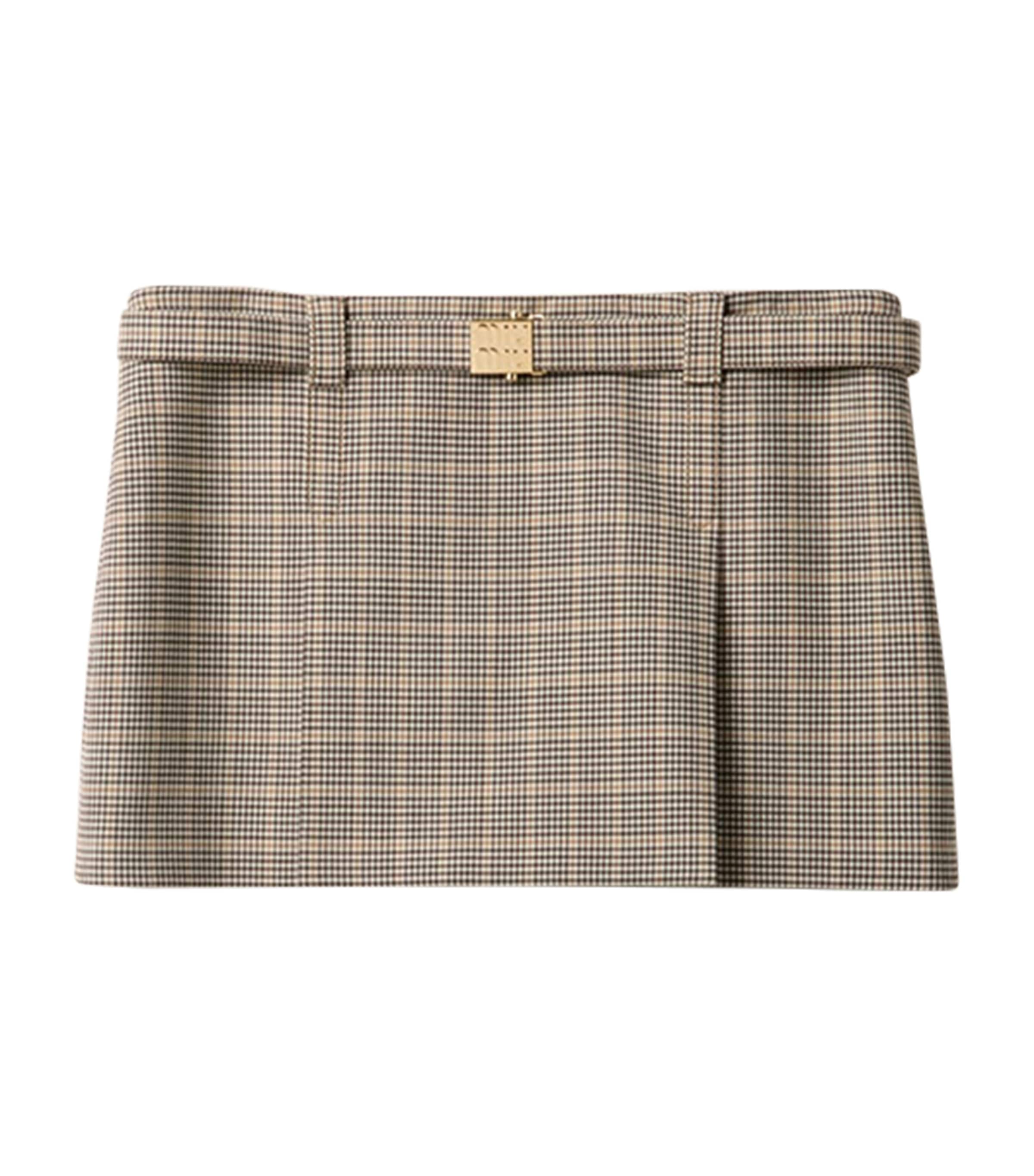Burberry Wool Check Pleated Mini Kilt | Harrods US