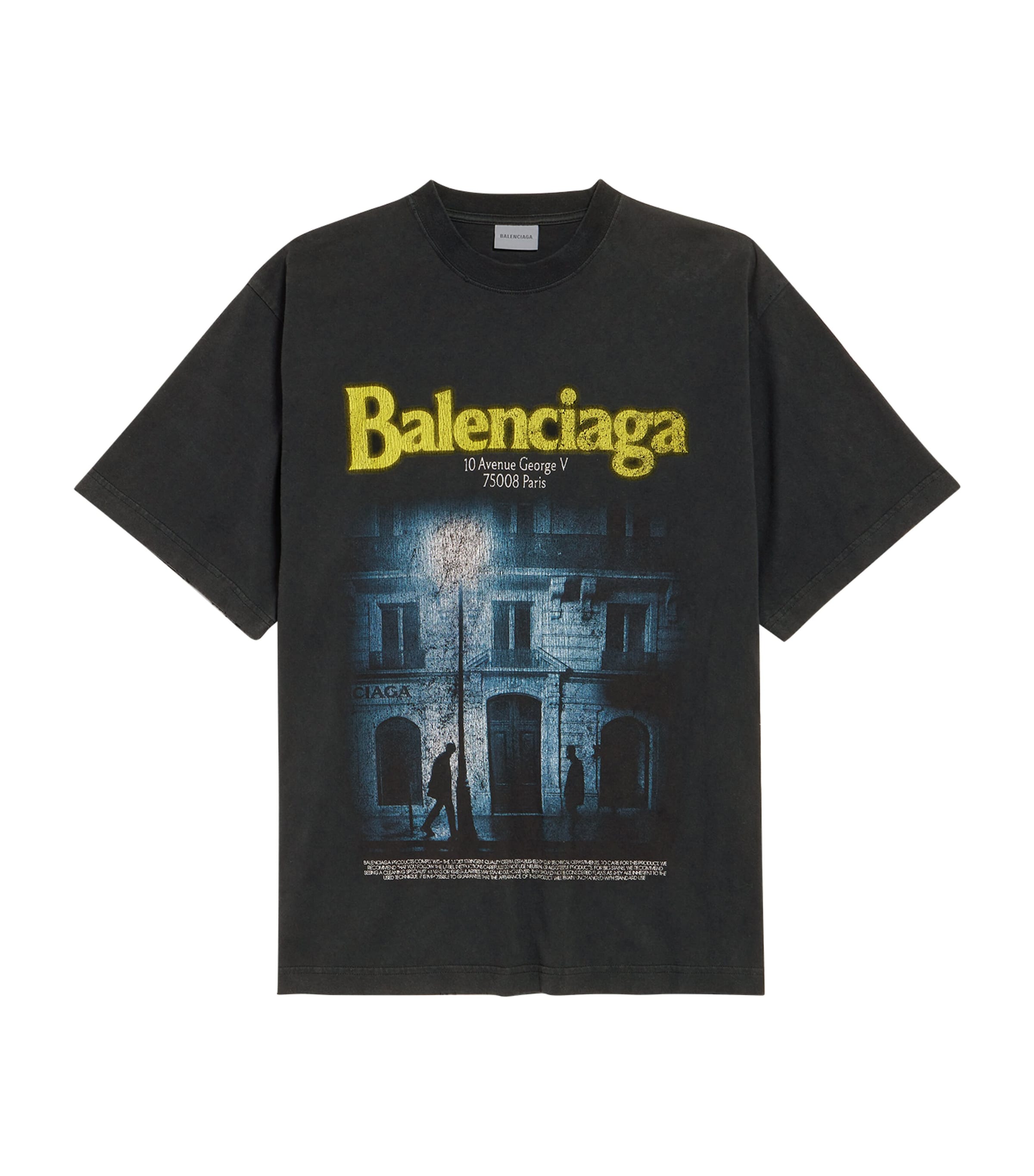 Balenciaga Mens Graphic Print T-Shirt