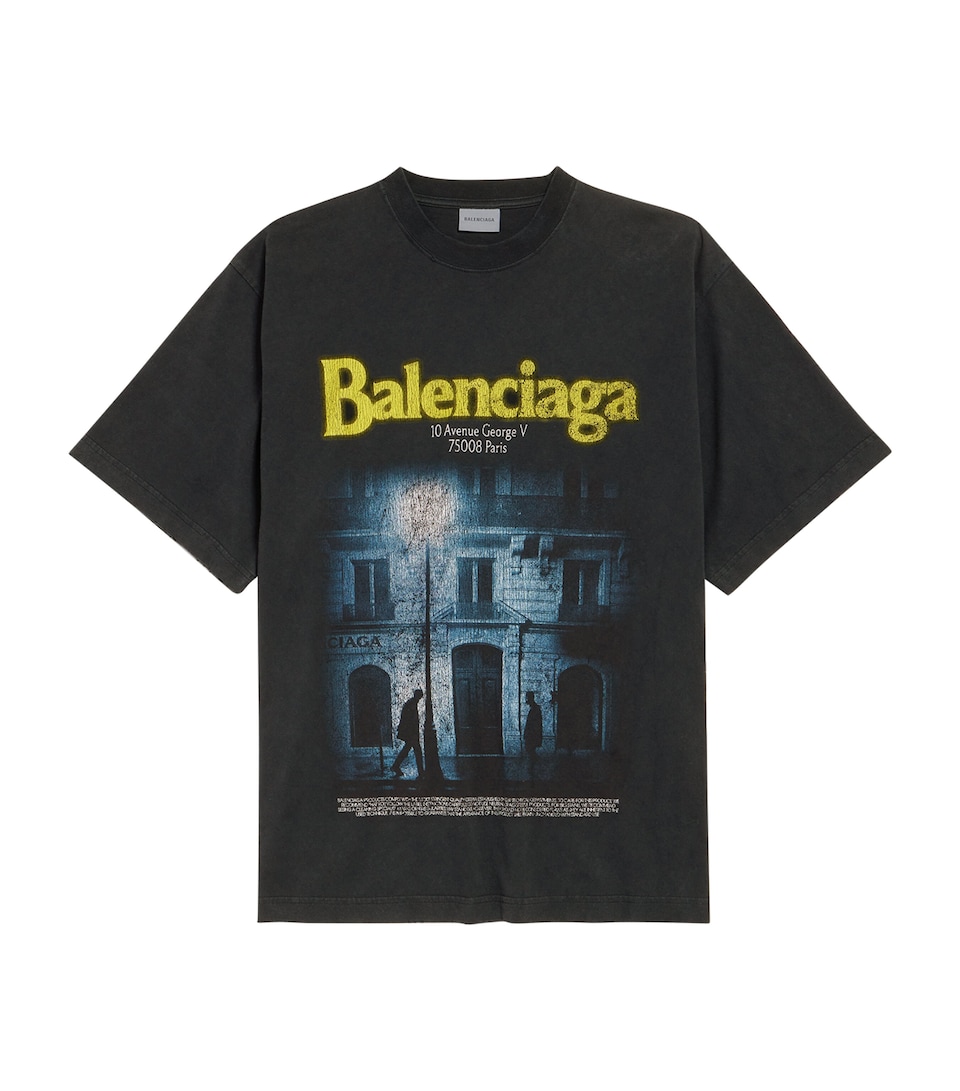 Balenciaga Mens Graphic Print T-Shirt