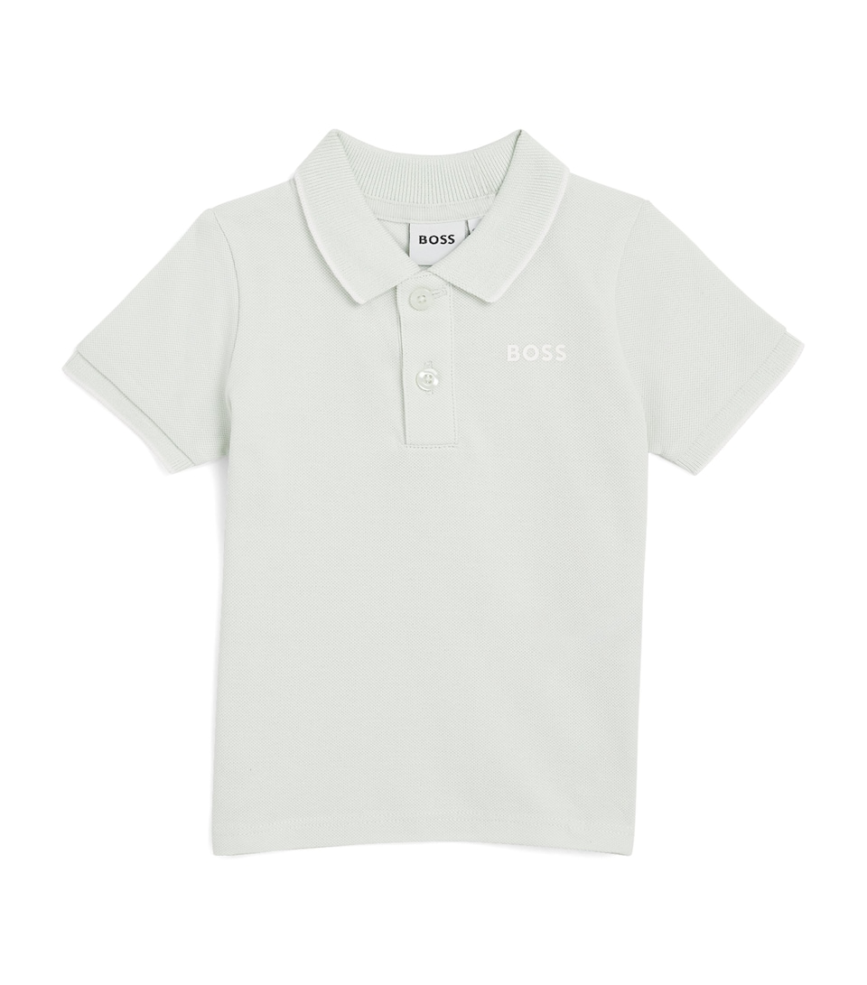 BOSS Kidswear Cotton Logo Polo Shirt (3 Months-3 Years) Green