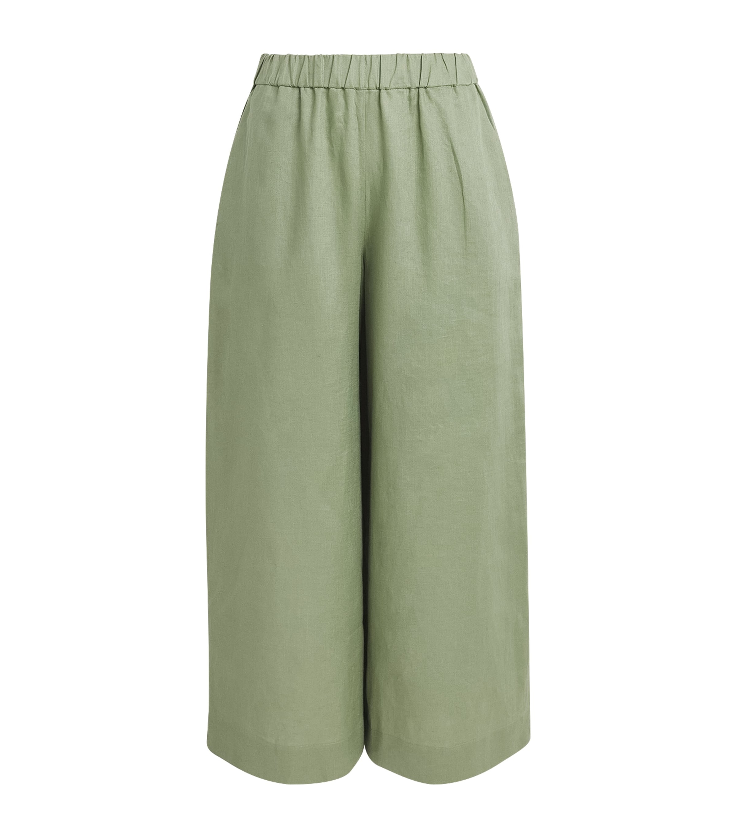 Linen Wide-Leg Trousers