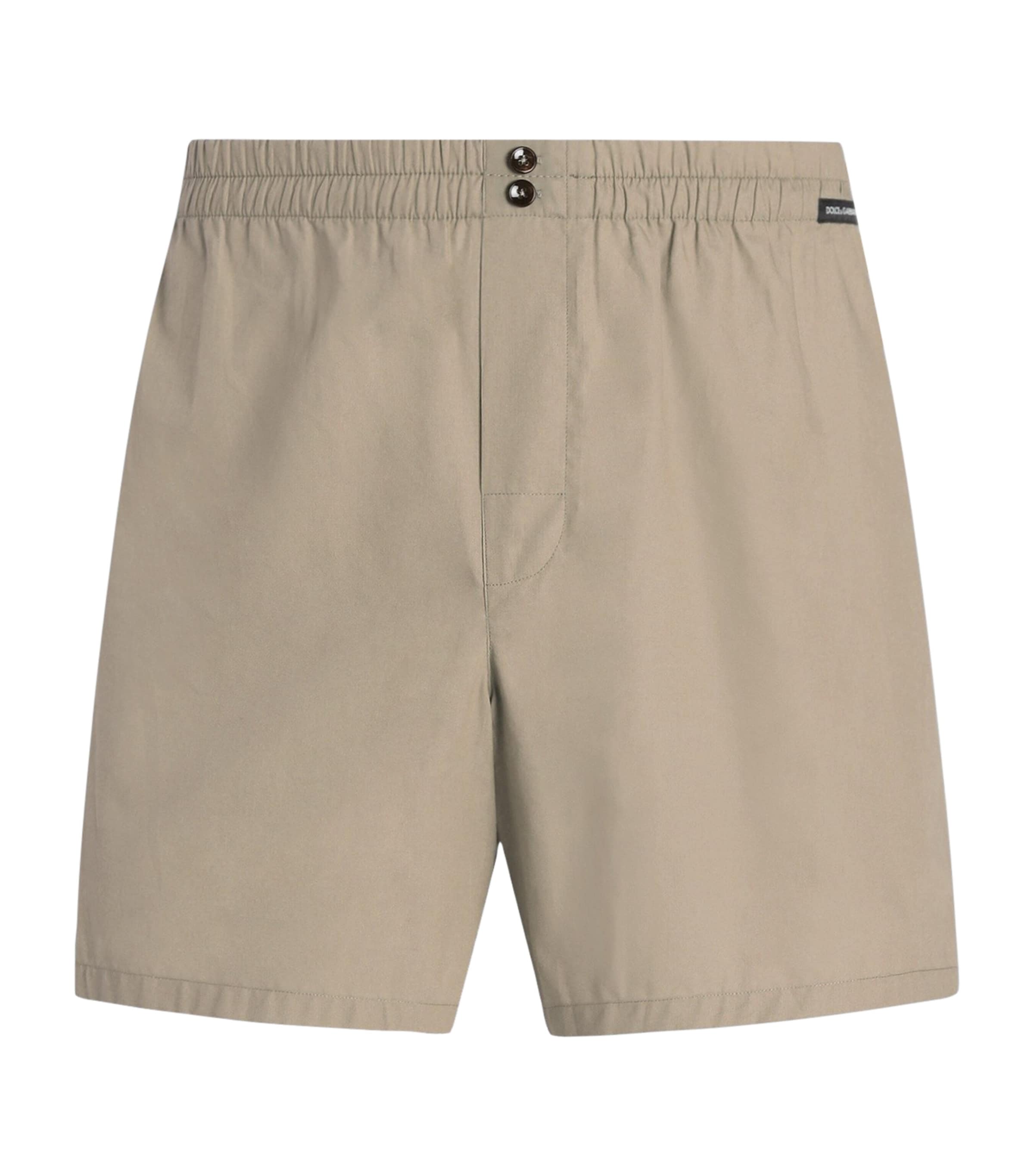 Dolce&Gabbana Mens Cotton Poplin Shorts Beige