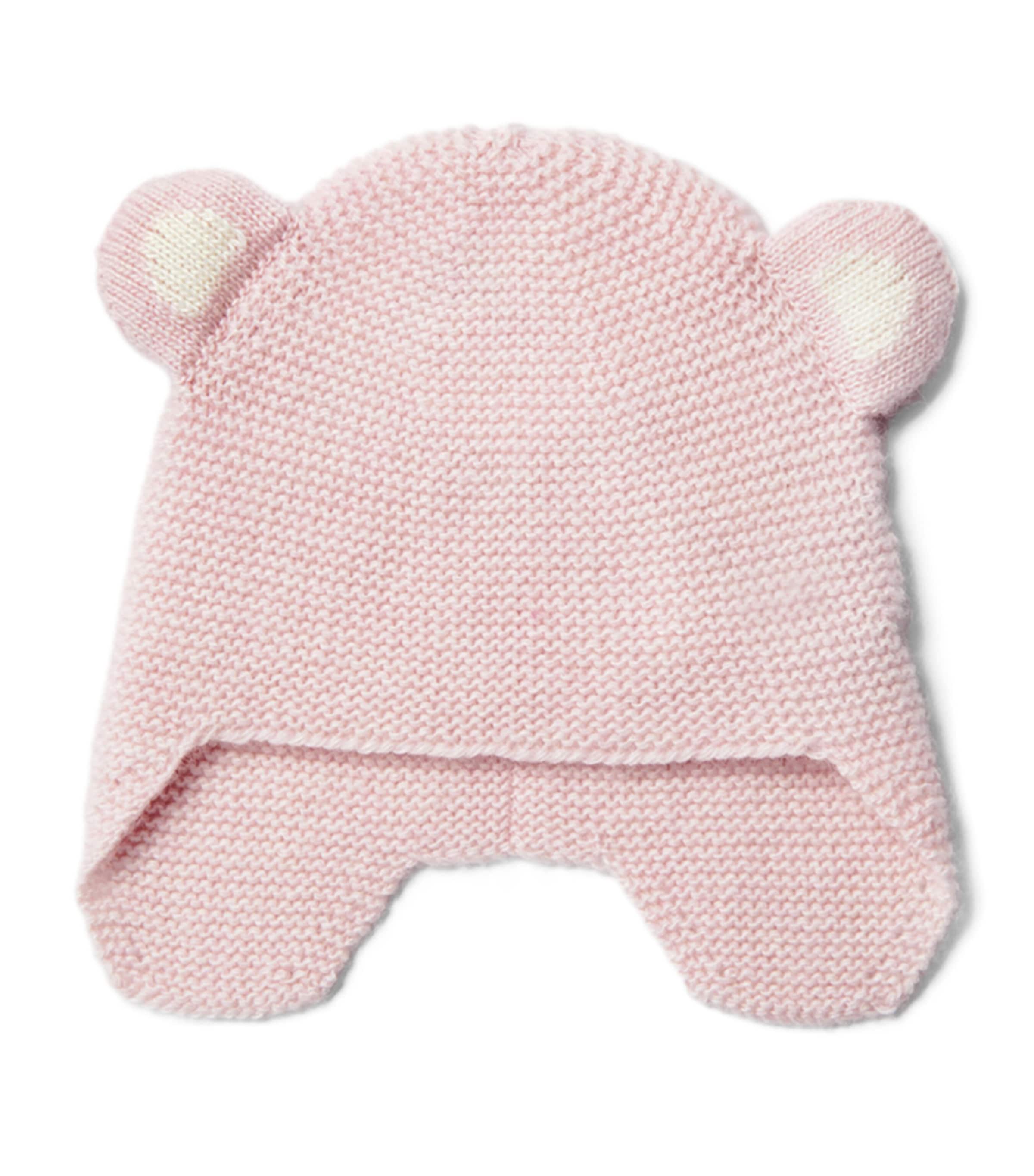 Wool-Blend Bear-Ear Hat