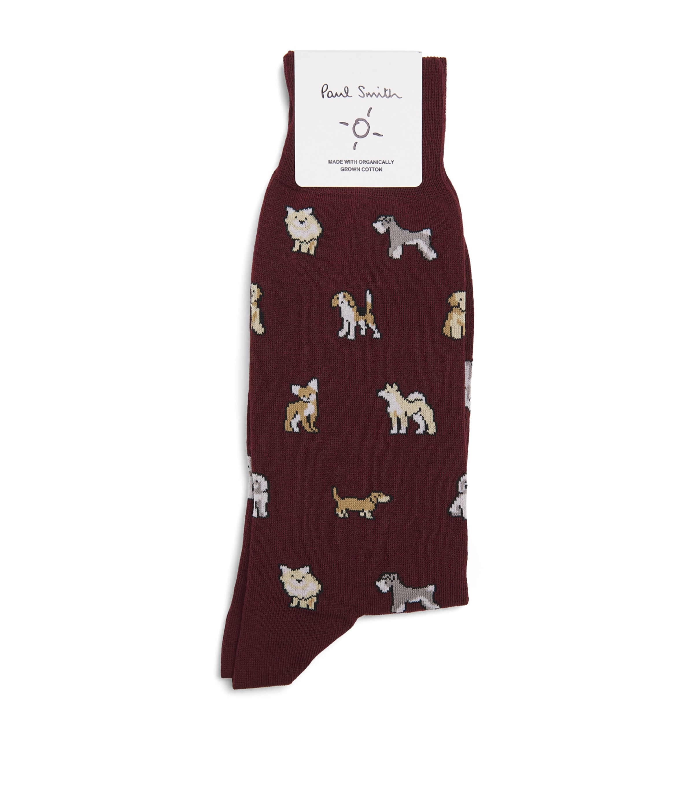 Paul Smith Mens Dog Socks Borde