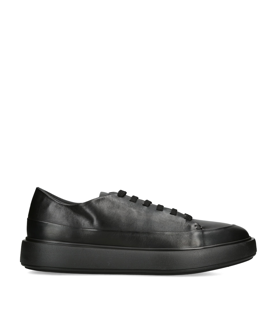 Officine Creative Leather Release Sneakers Black