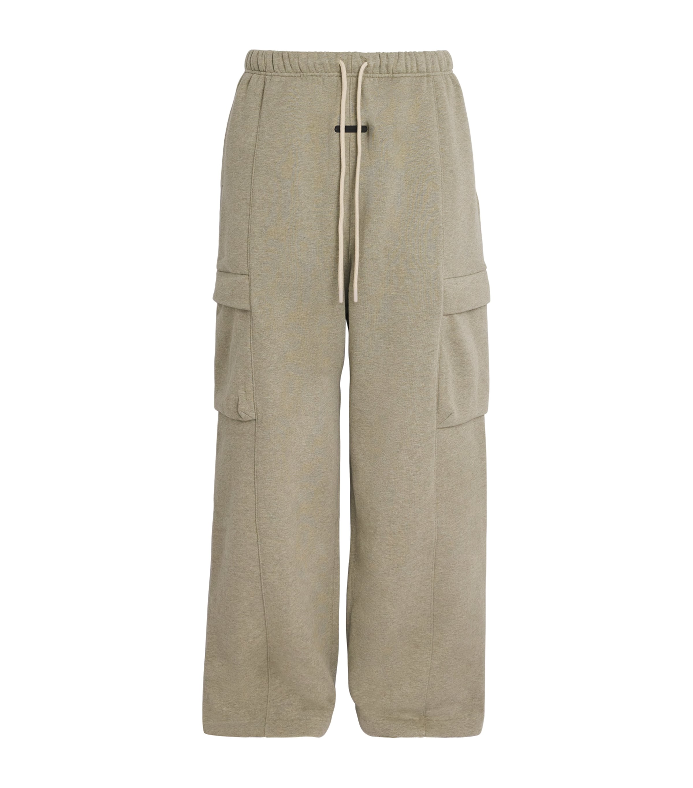 FEAR OF GOD ESSENTIALS Mens Fleece Cargo Trousers Seal Heather