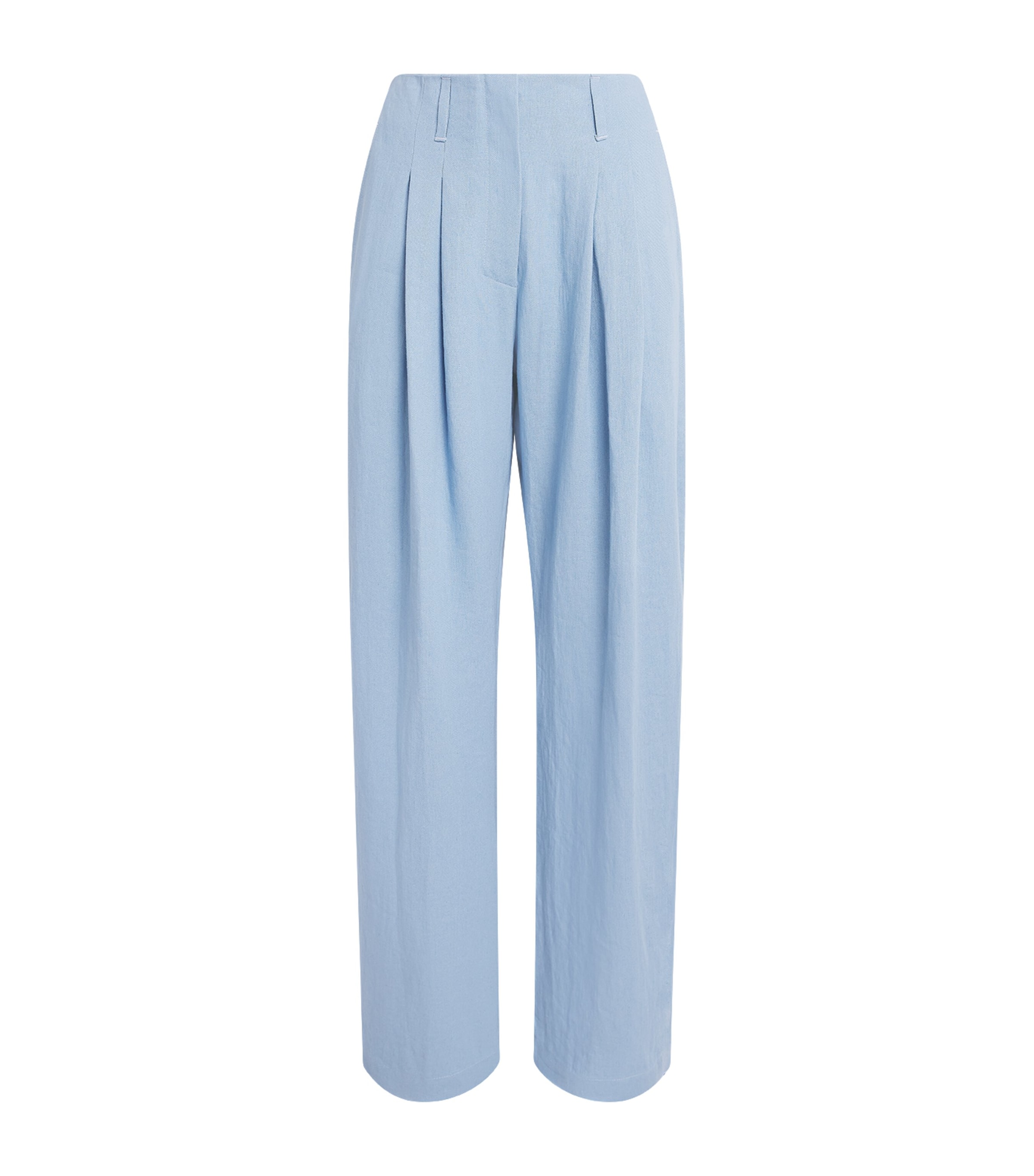 Nanushka Womens Linen-Blend Hettie Trousers Light Blue